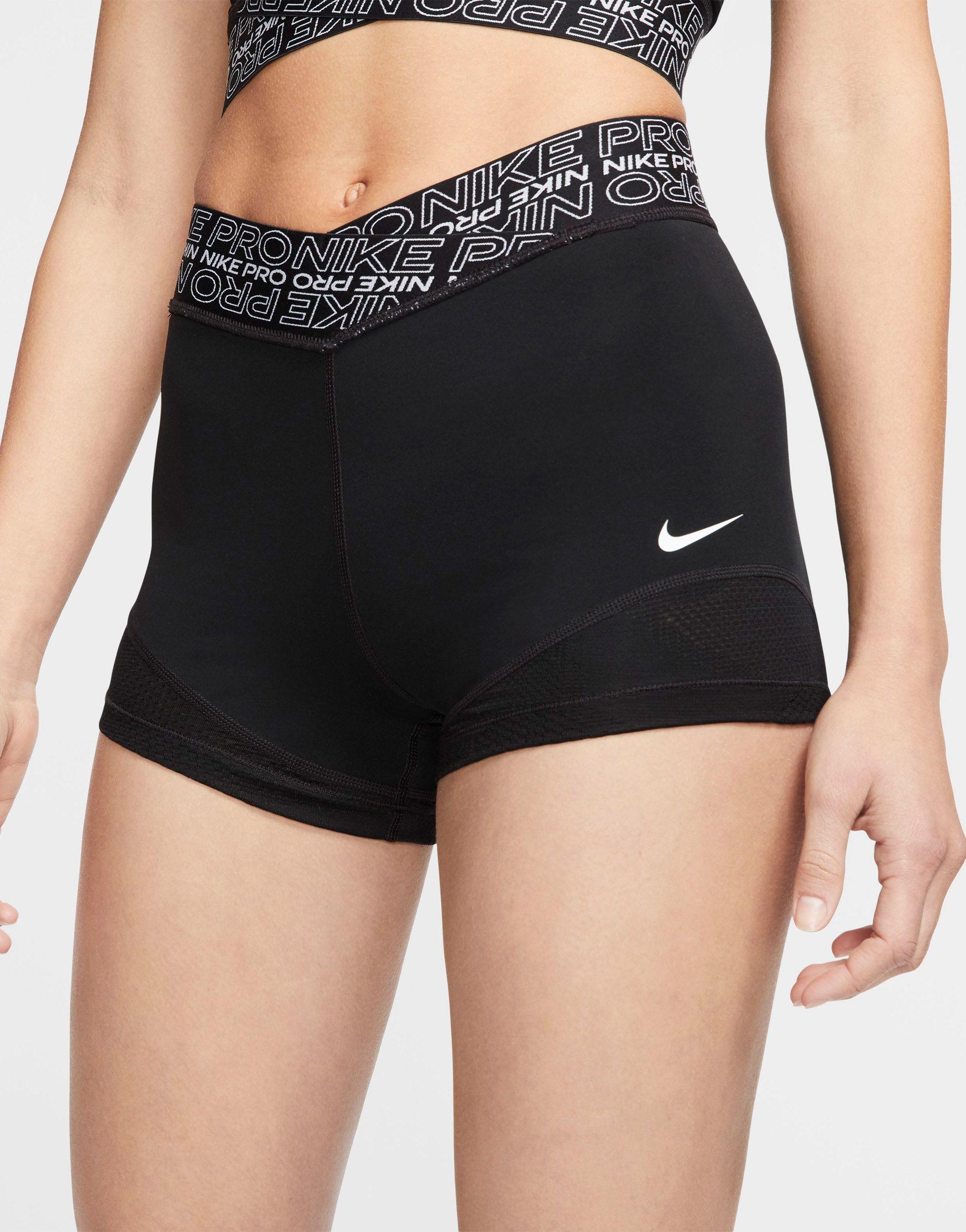 Nike Nike Pro Training 3 Inch Shorts With Mesh Inserts in Black | Lyst
