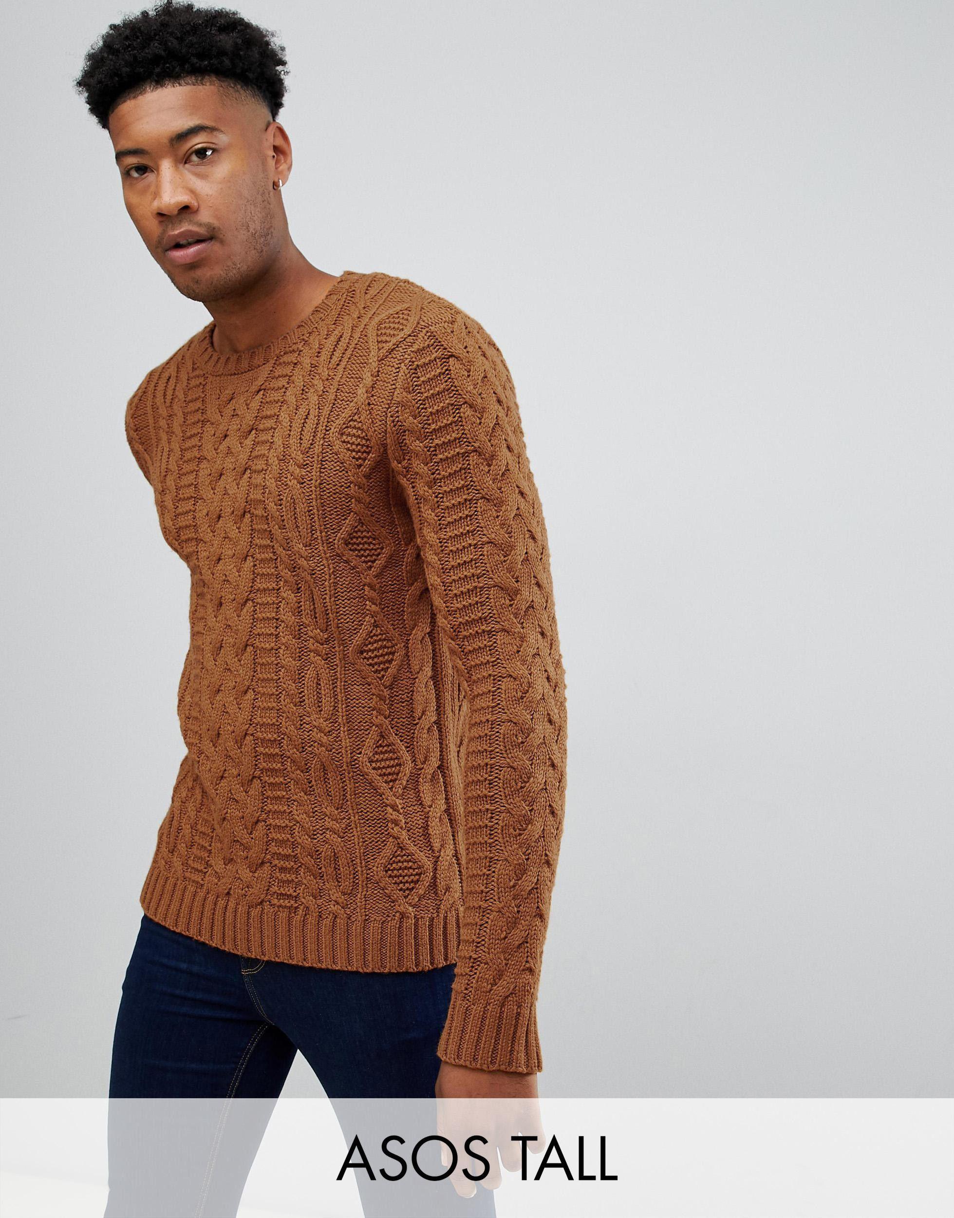 tall cable knit sweater