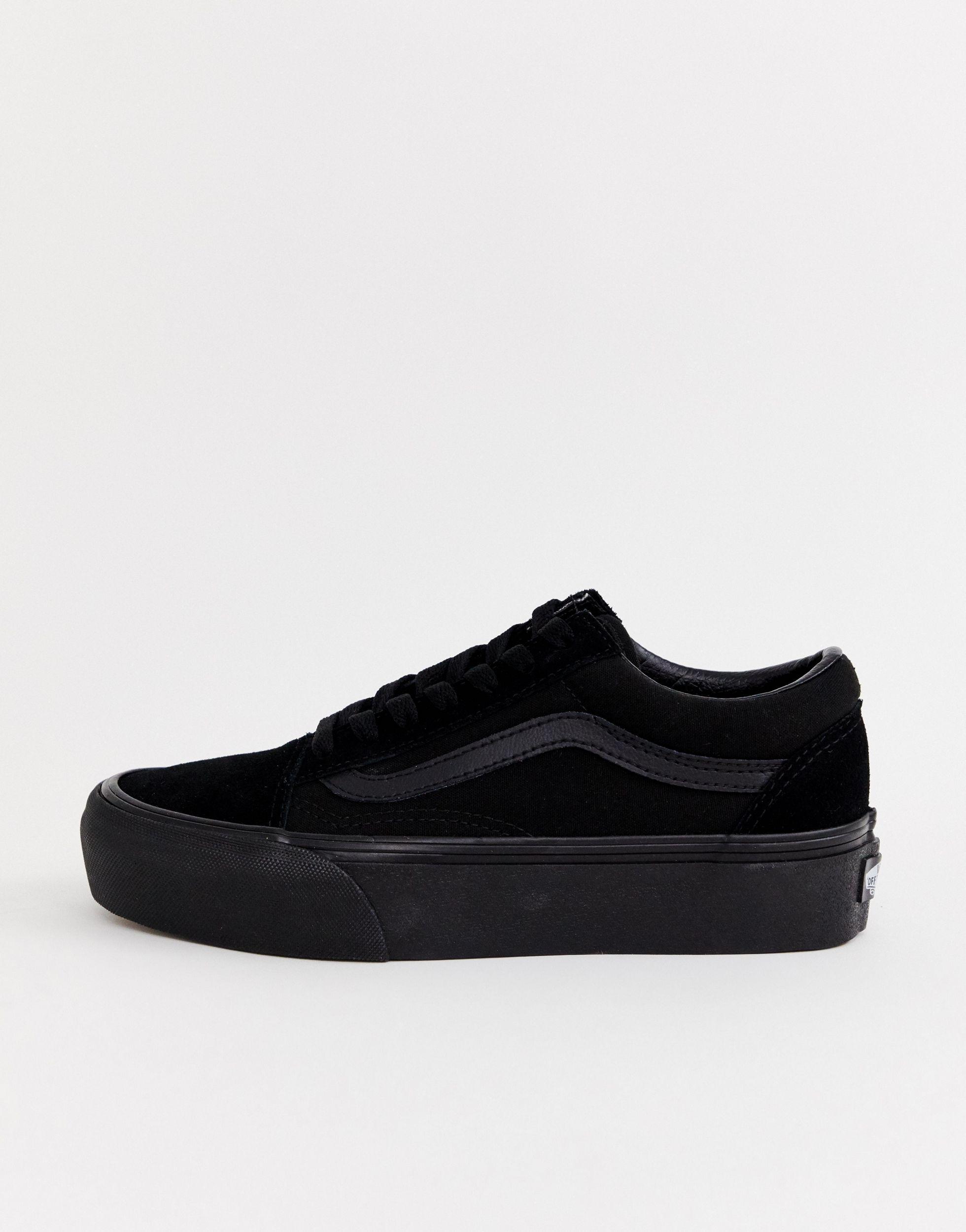 black old skool platform sneakers