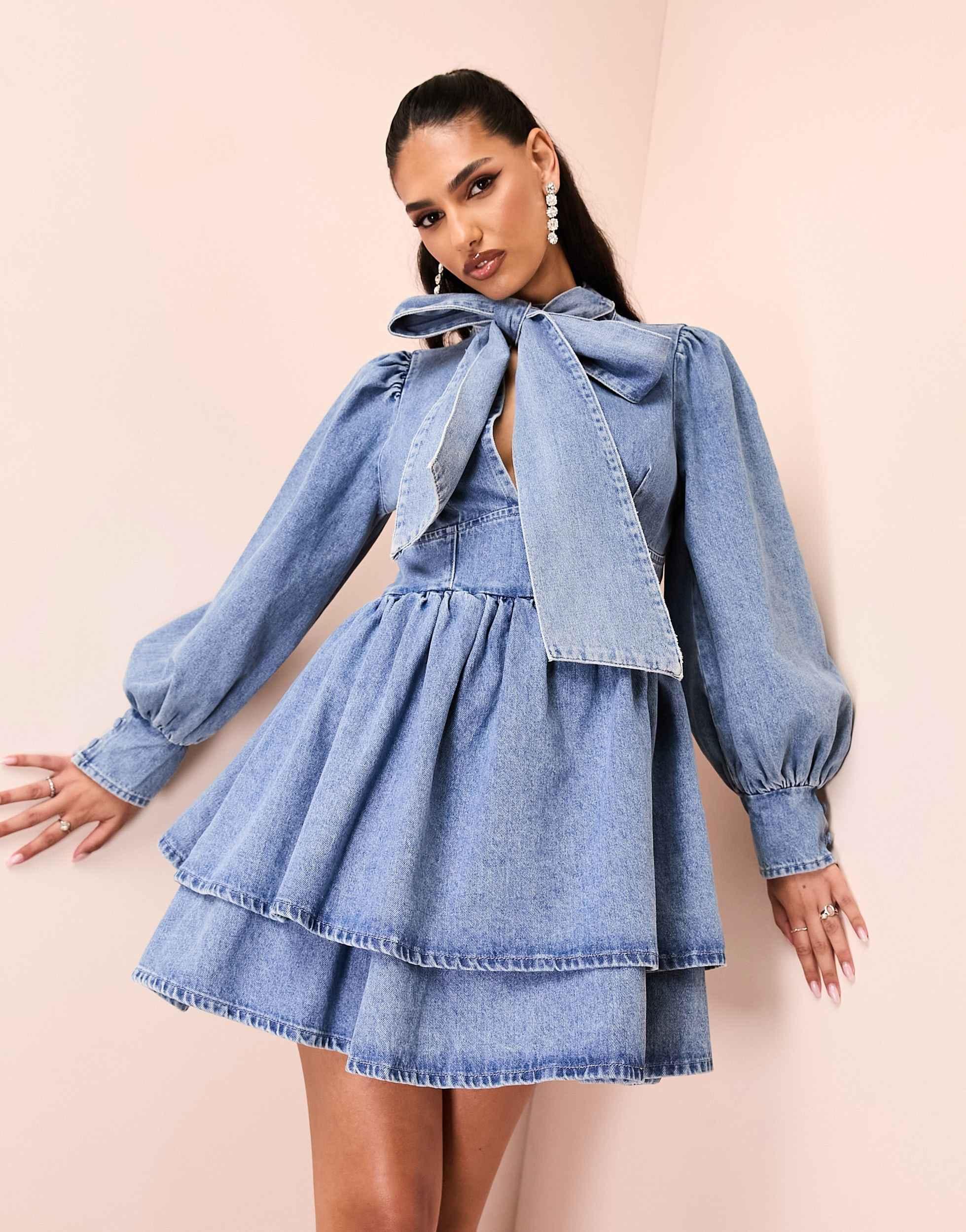 Robe en jean asos sale