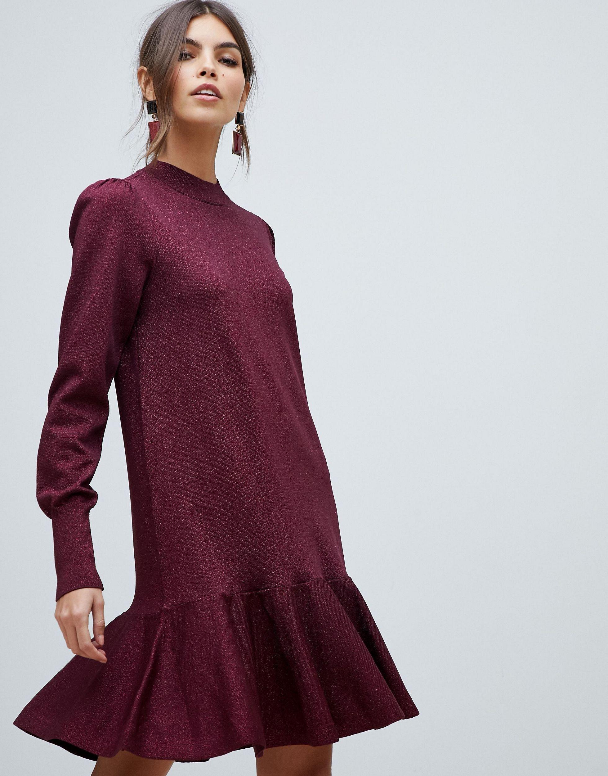 jumper dress with frill bottom