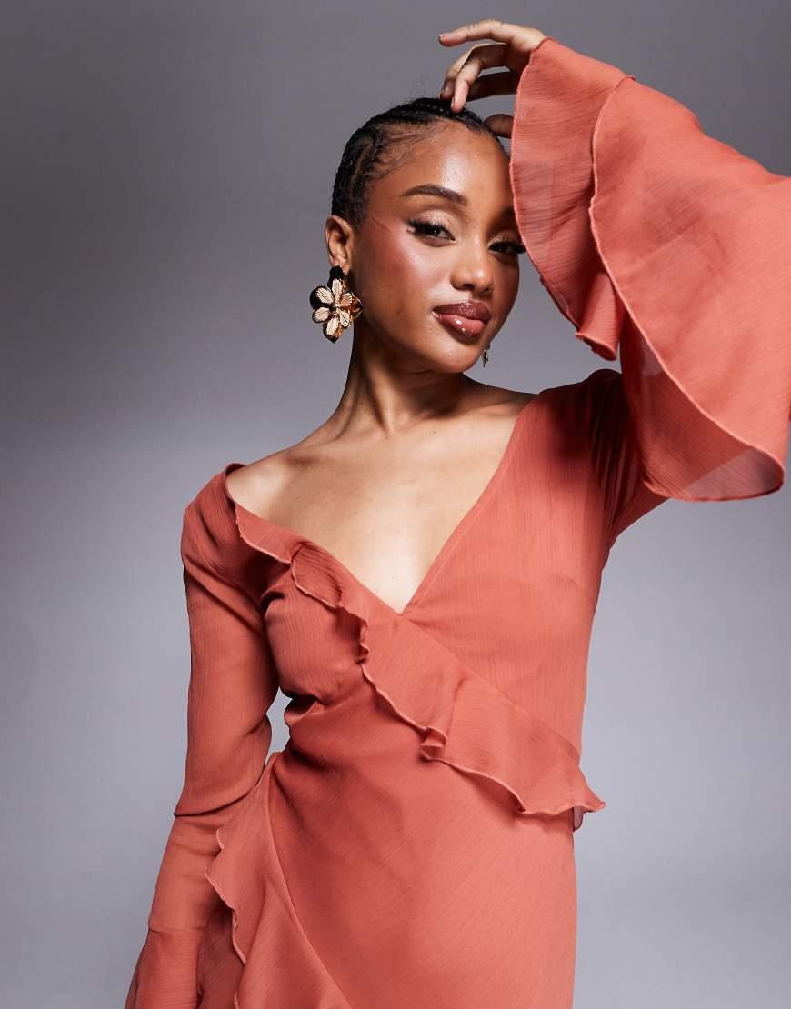 Ruffle Maxi Asos Maxi Dress Tall ASOS DESIGN Tall Cupped Ruffle