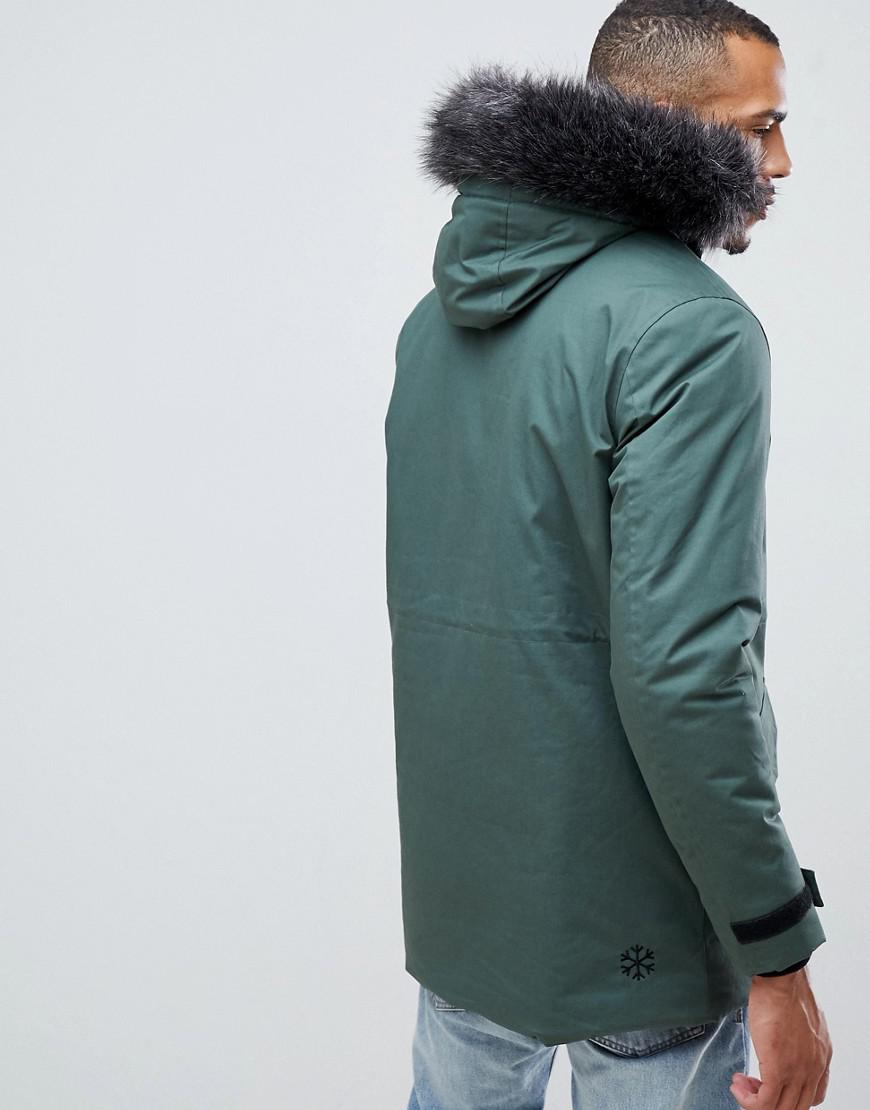 bellfield parka with faux fur hood