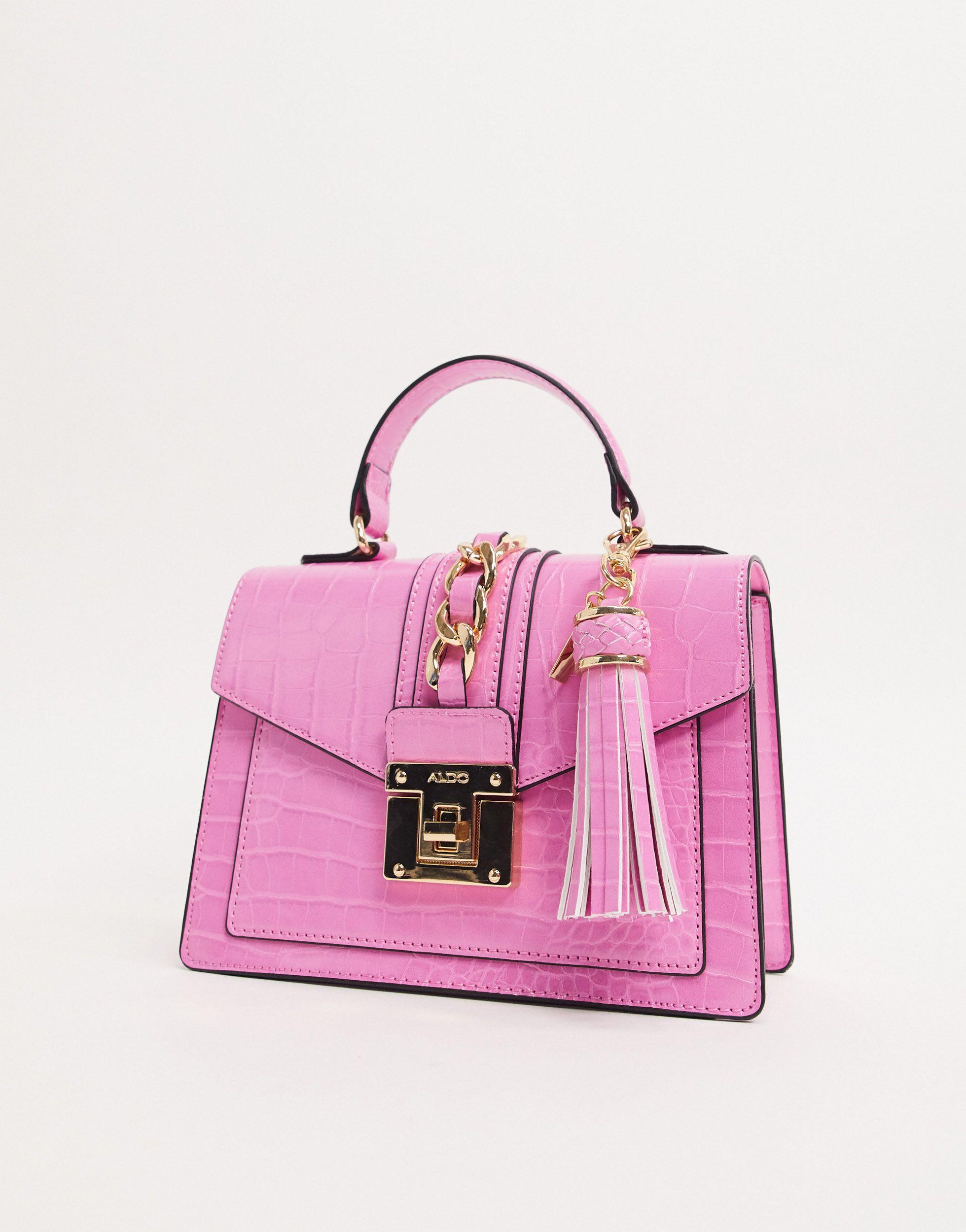 ALDO Martis Top Handle Cross Body Bag in Pink | Lyst