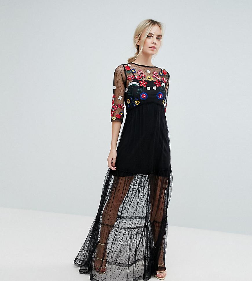 asos black mesh dress