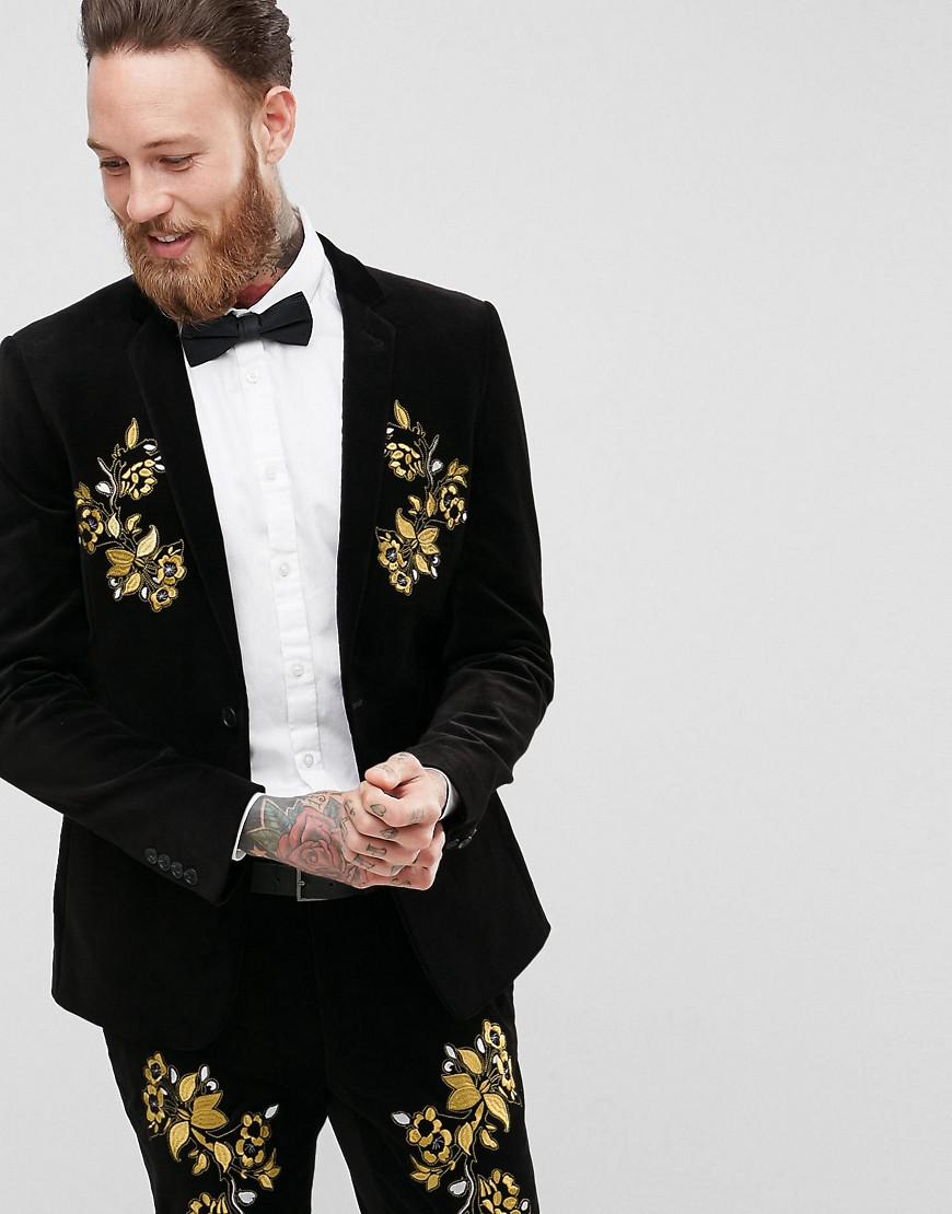 embroidered suit jacket