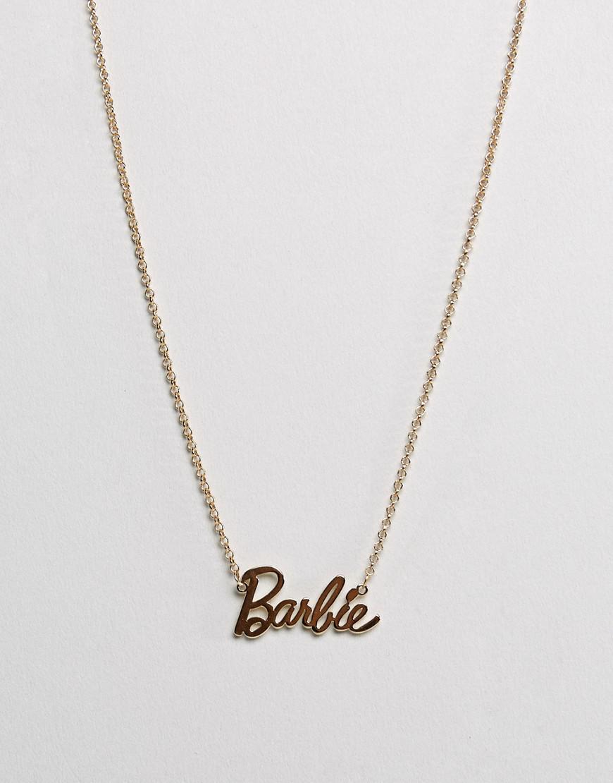 Missguided Denim Barbie Chain Necklace 