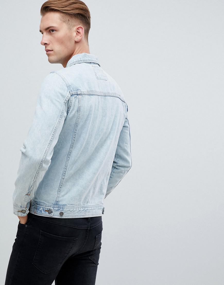 pull and bear denim jacket mens
