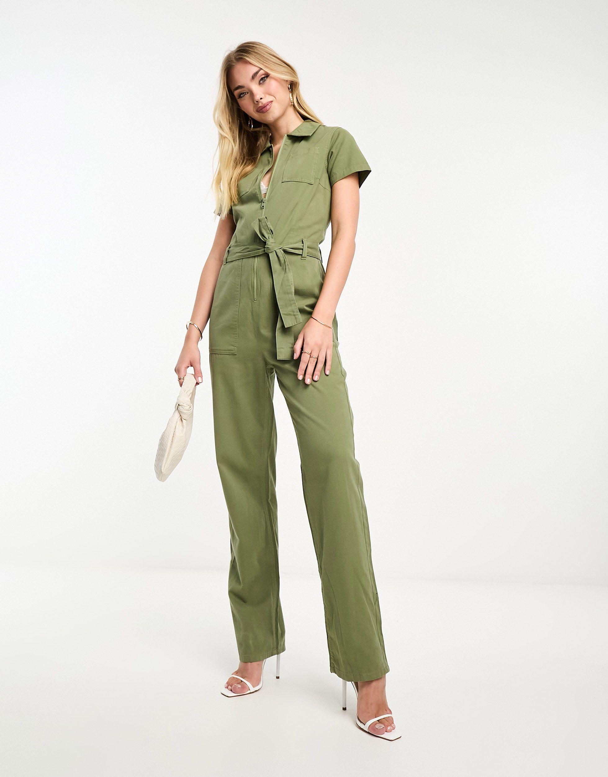 Nobody's Child Portland Utility Jumpsuit in Green | Lyst