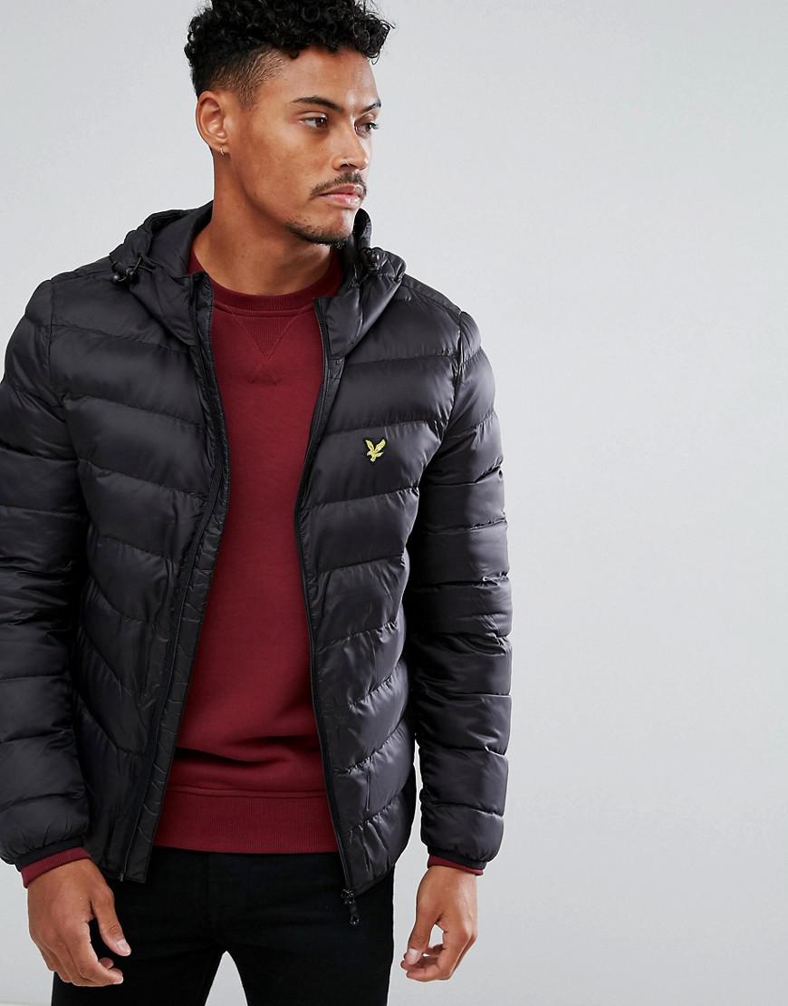 lyle scott puffer jacket black