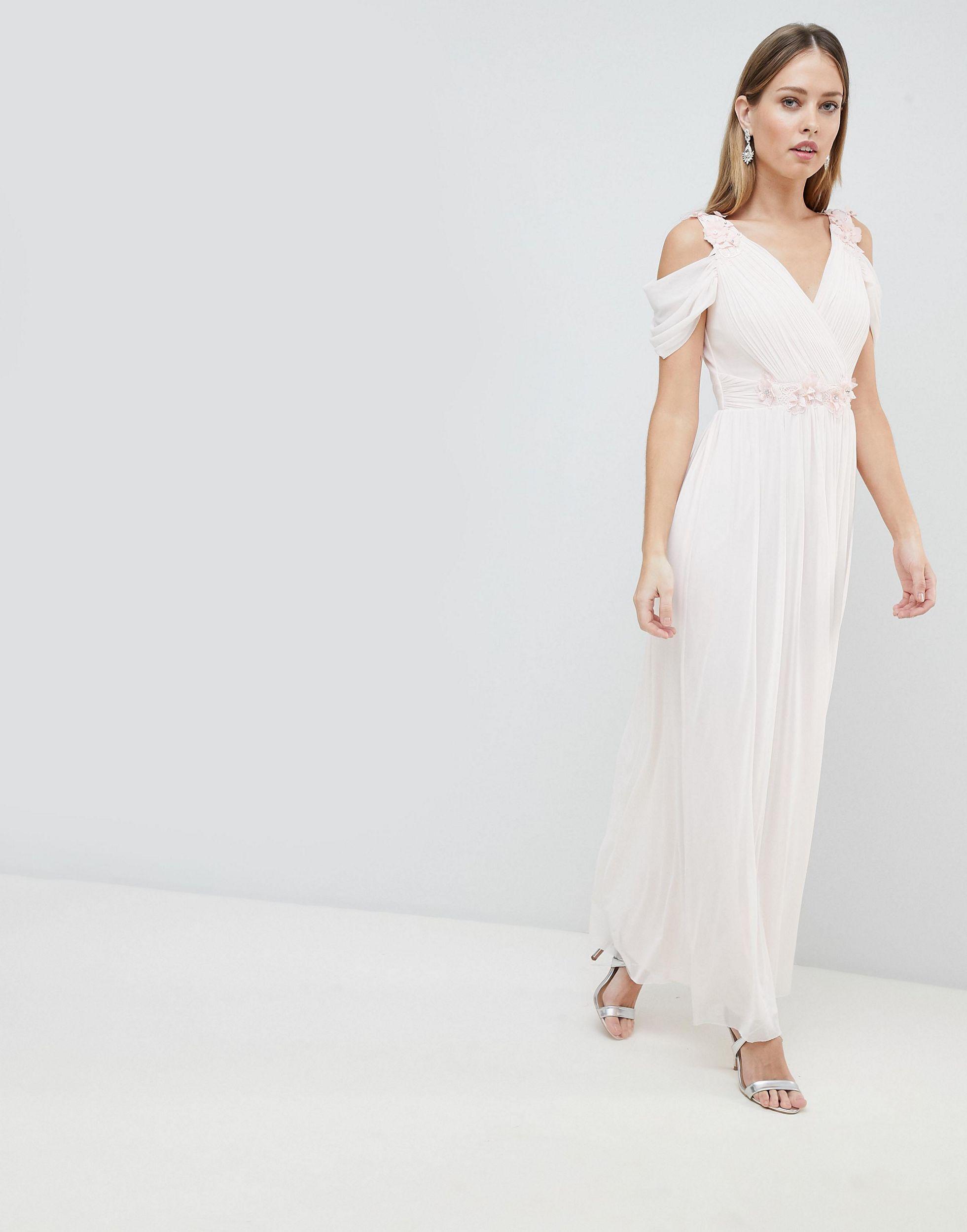 lipsy cold shoulder maxi dress