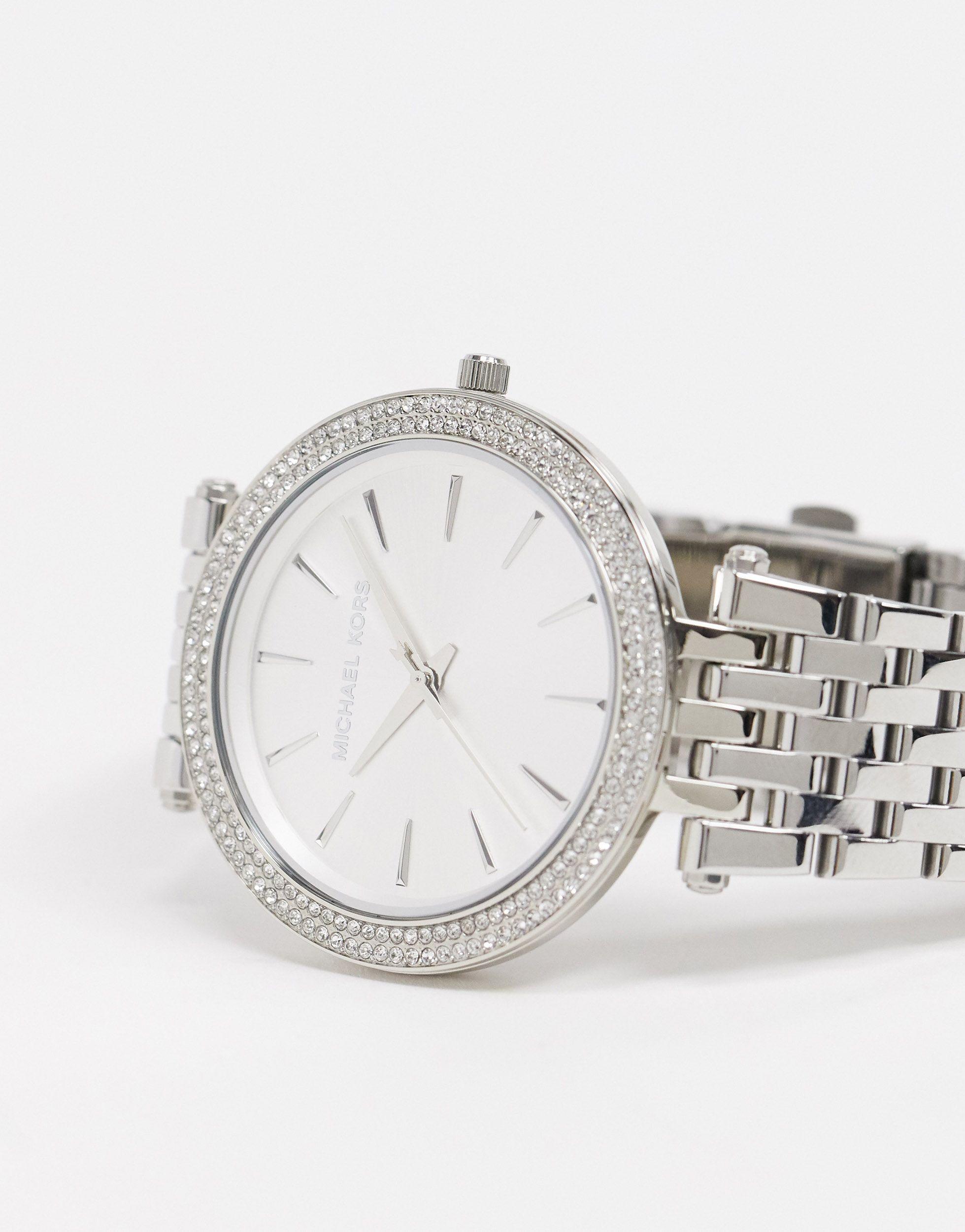 Michael Kors Mk3190 Darci Silver Watch in Metallic Lyst