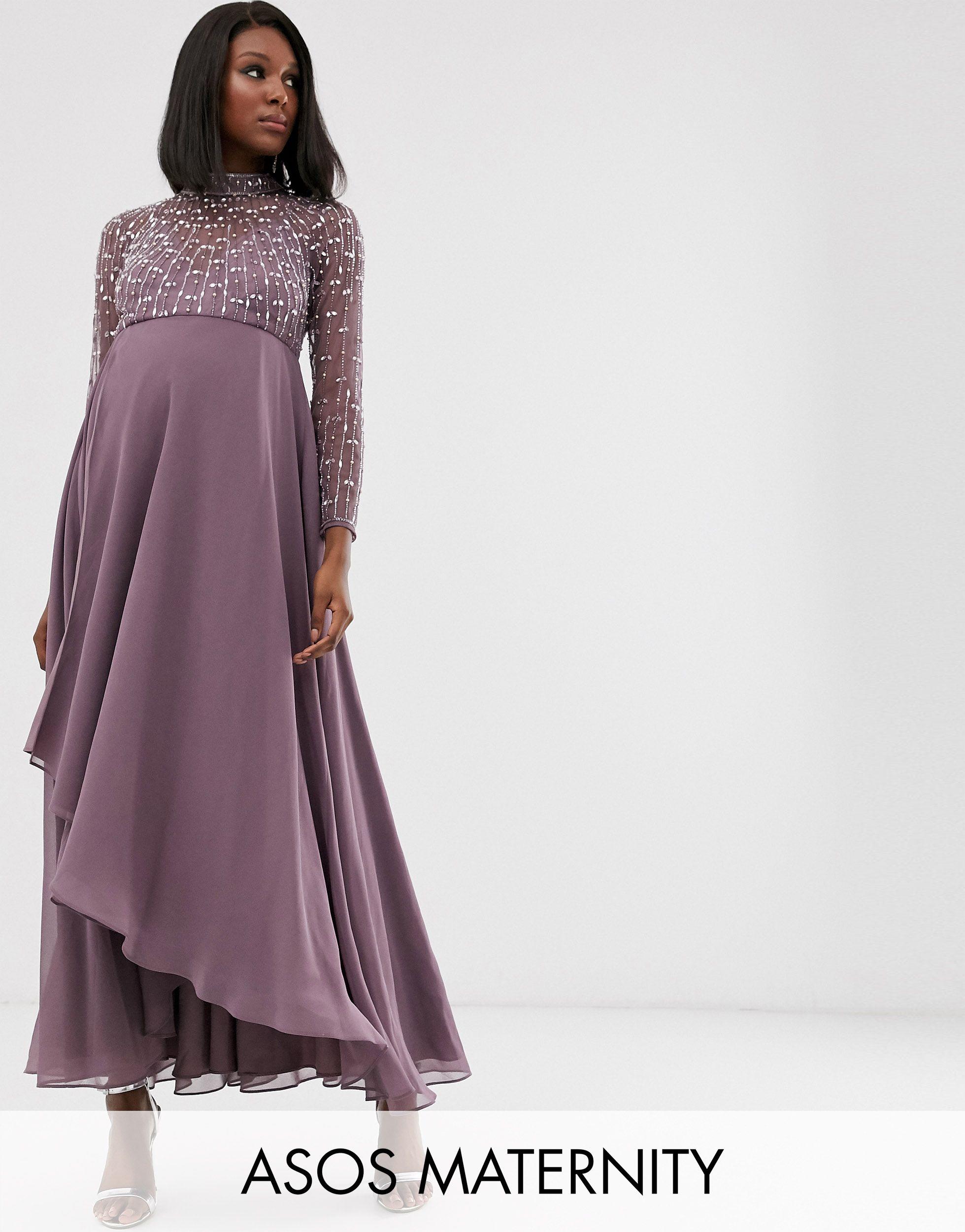 asos dusty purple dress
