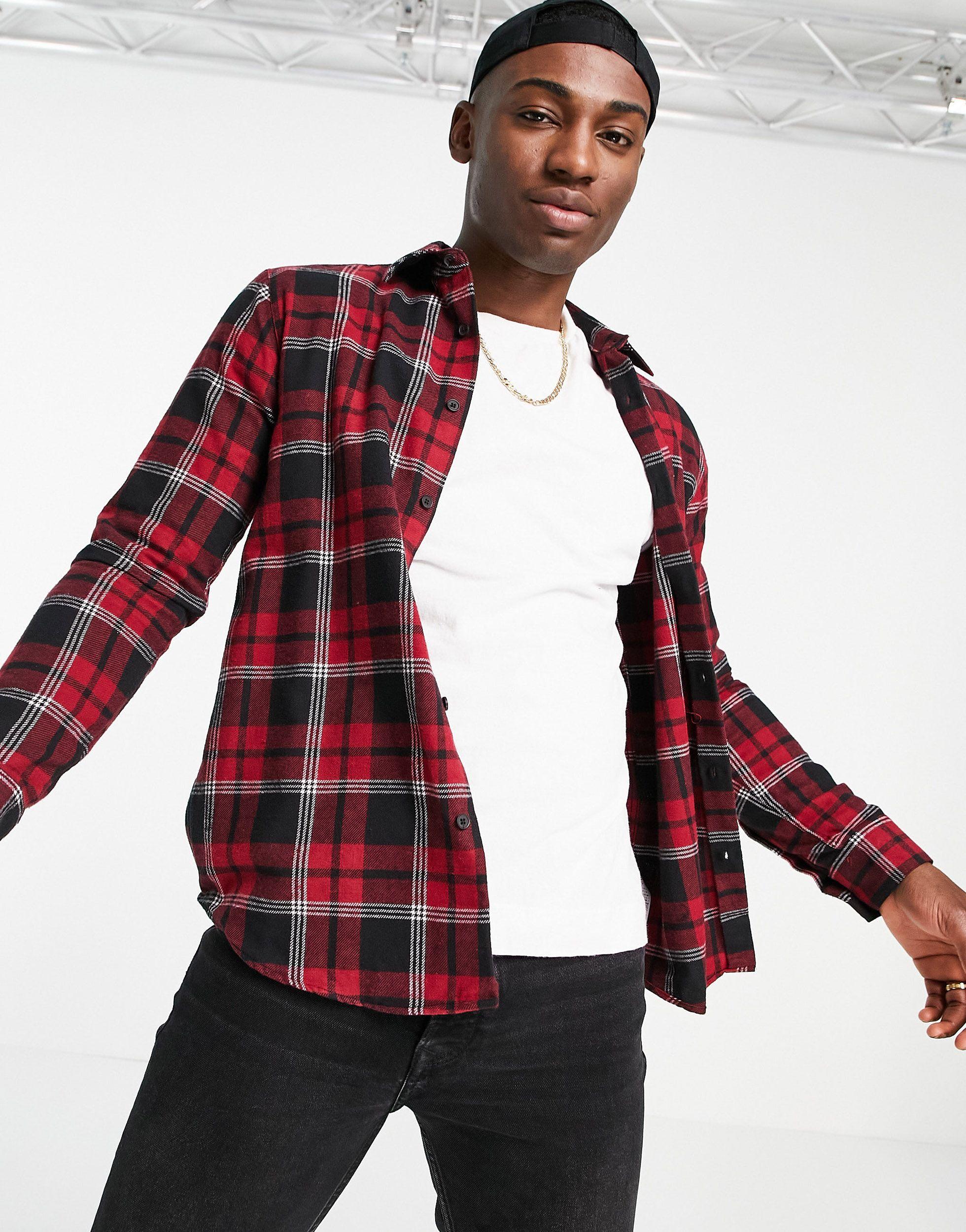 TOPMAN Check Shirt With Printed Back 