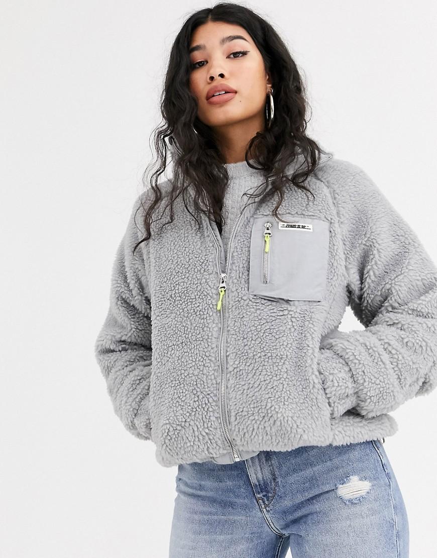bershka teddy jacket
