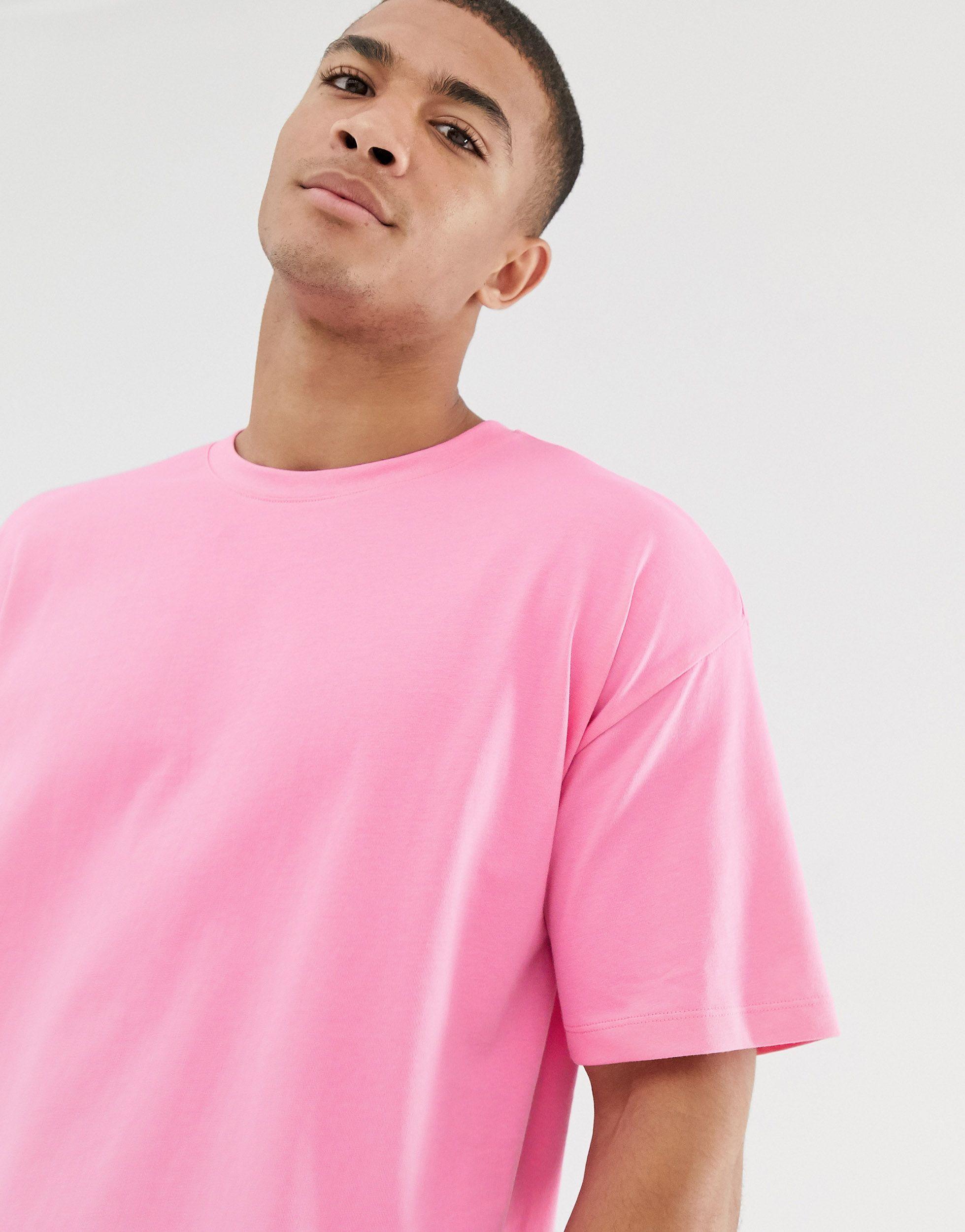 New Look Oversized T-shirt in Pink for Men | Lyst