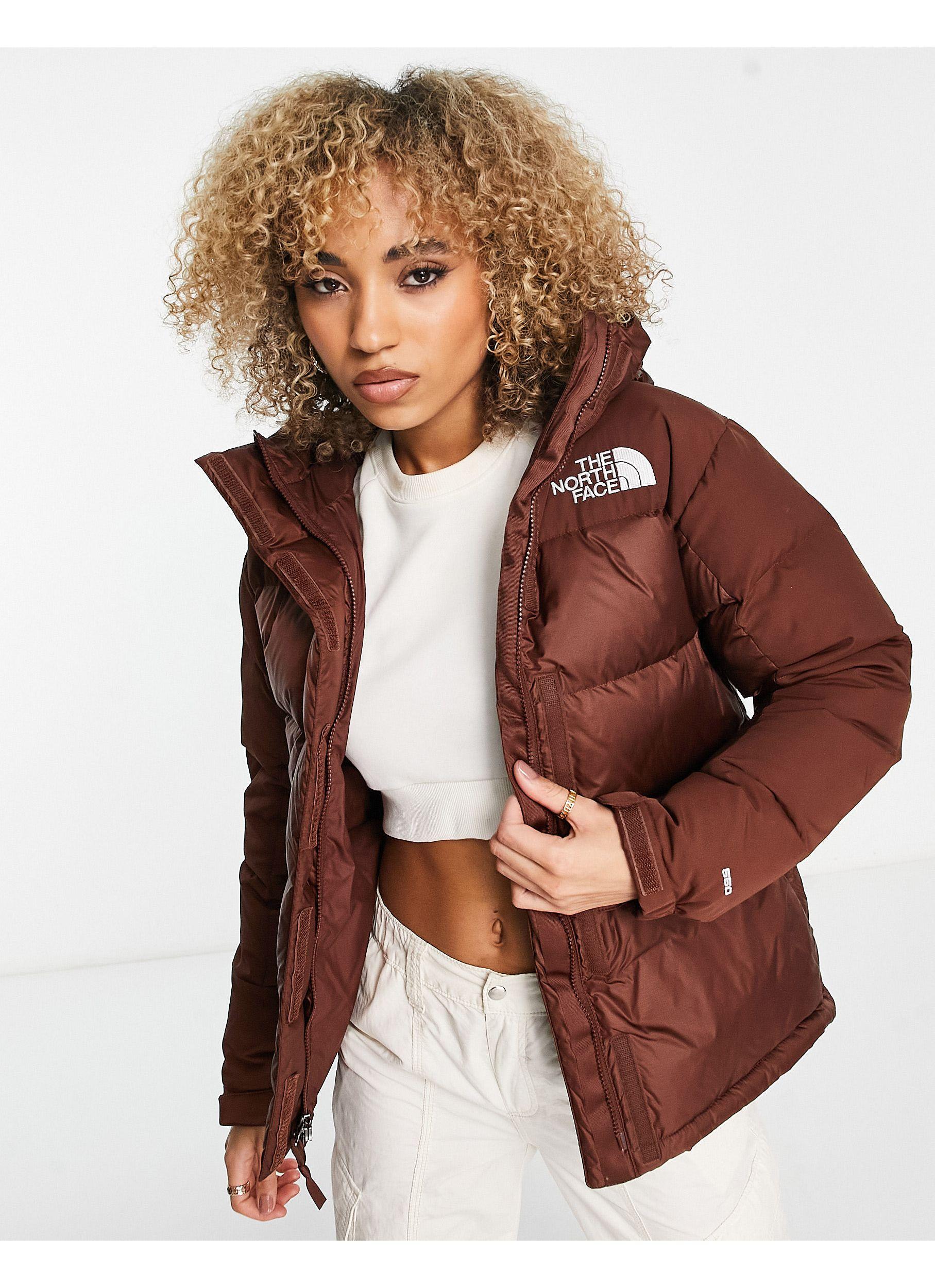 The North Face Himalayan Down Parka Coat in Brown | Lyst Canada