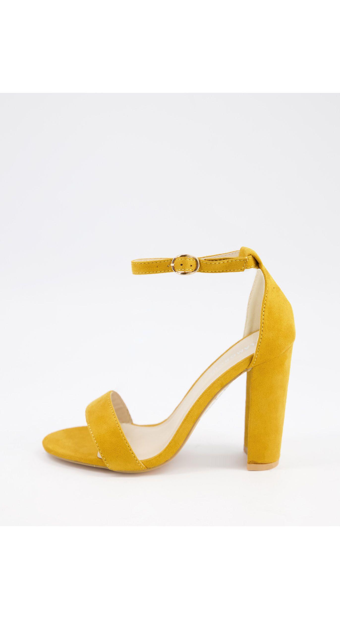 Tacones color con diseño minimalista Glamorous de color Amarillo | Lyst
