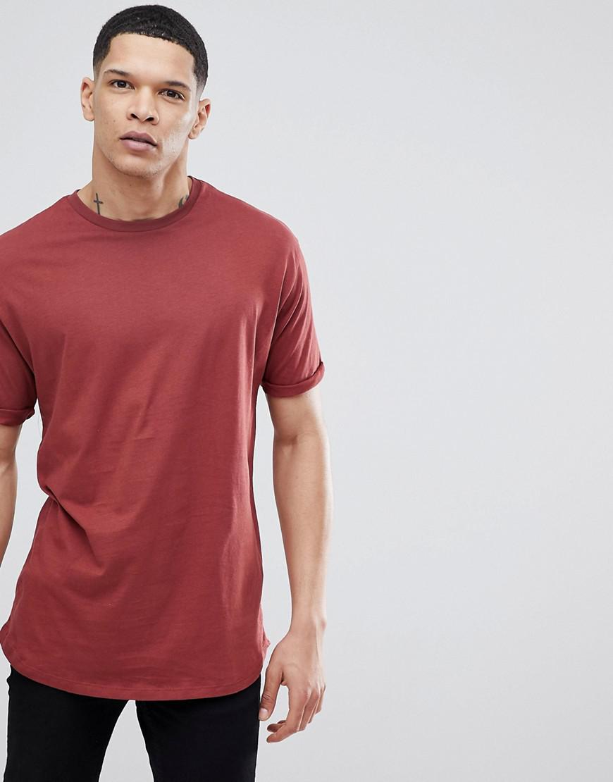 red longline t shirt