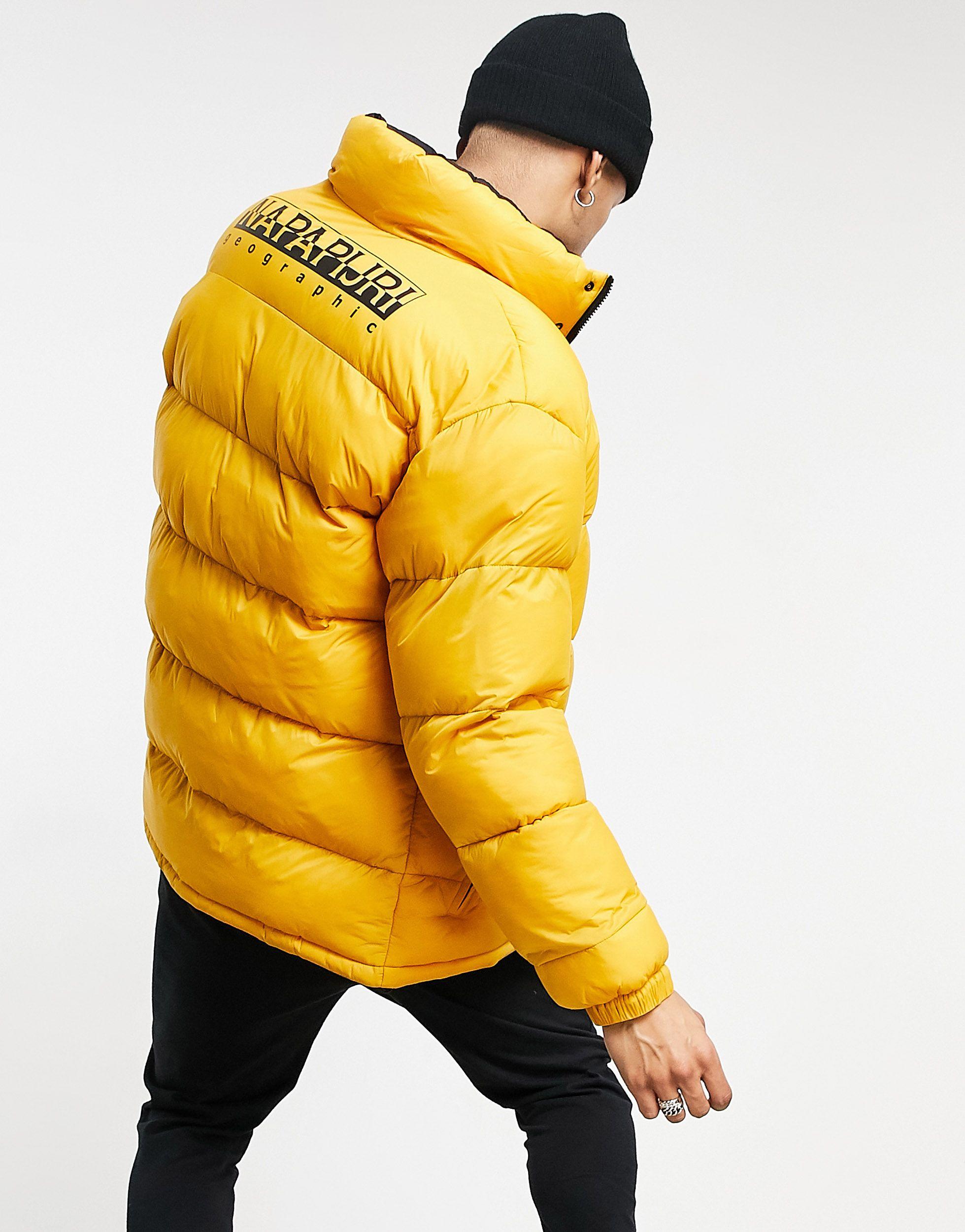 Napapijri Tammikuu Puffer Jacket in Yellow for Men - Lyst