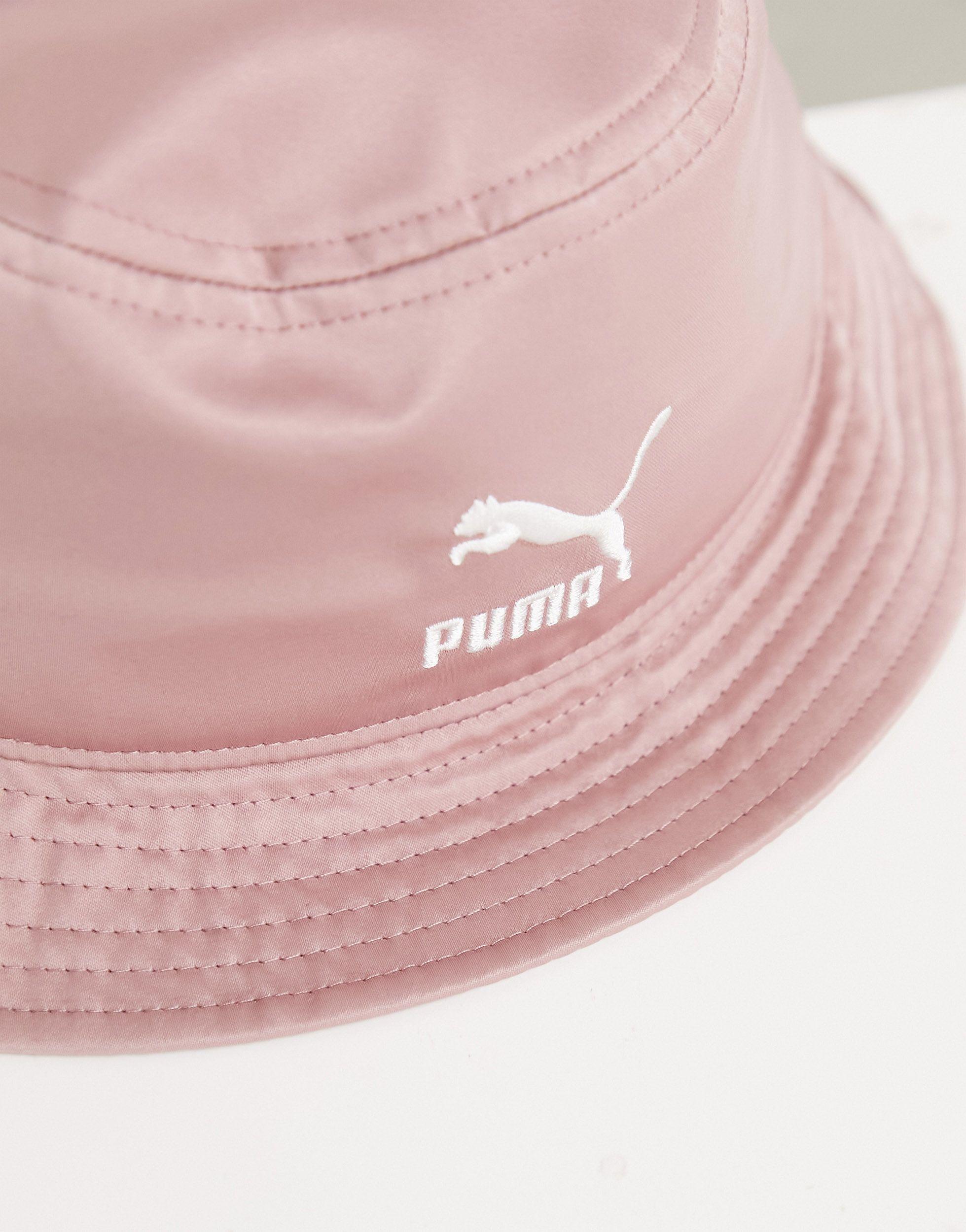 PUMA Satin Bucket Hat in Pink for Men | Lyst