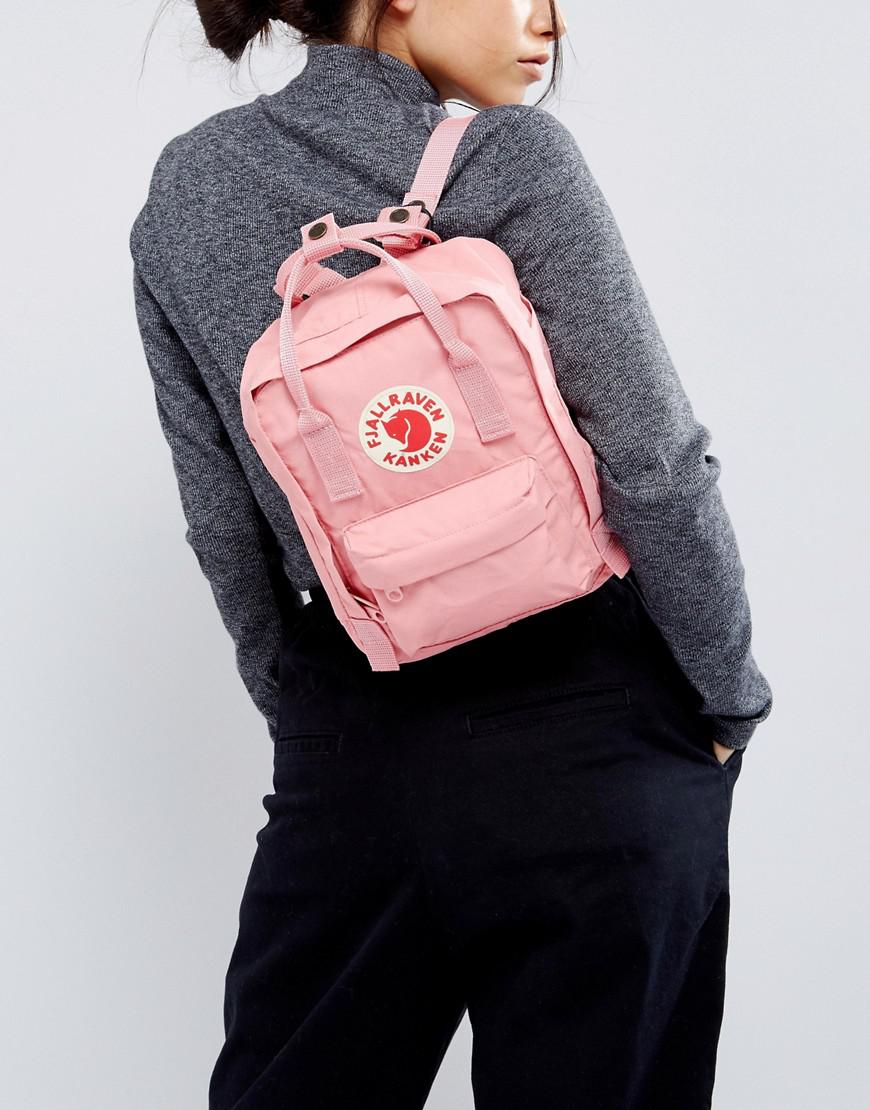 fjallraven mini pink backpack