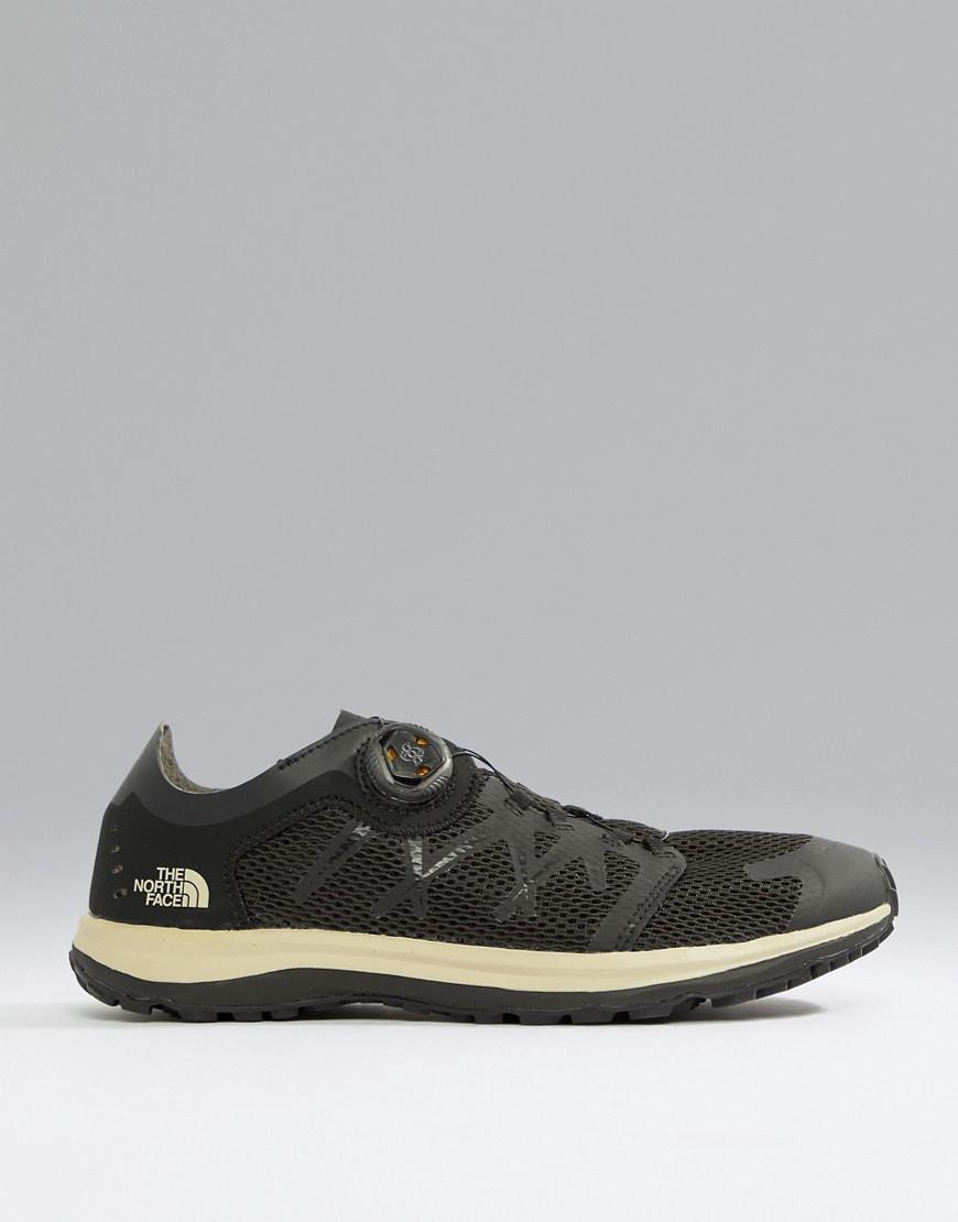 The North Face Litewave Flow Boa System No Lace Tie Trainers In Black/white  for Men | Lyst