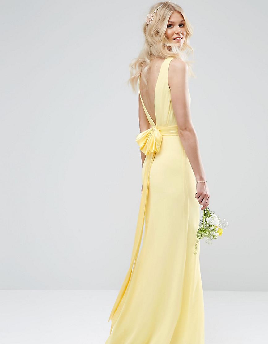 Tfnc Sateen Bow Back Maxi Bridesmaid Dress Online Sale, UP TO 51% OFF |  www.realliganaval.com
