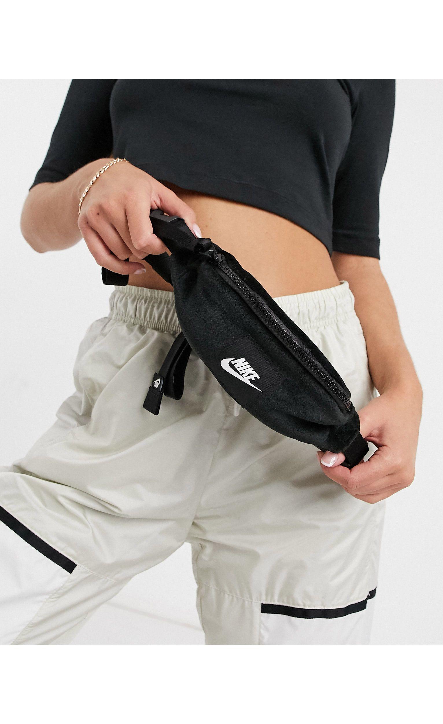 Nike Mini Velvet Bum Bag in Black | Lyst