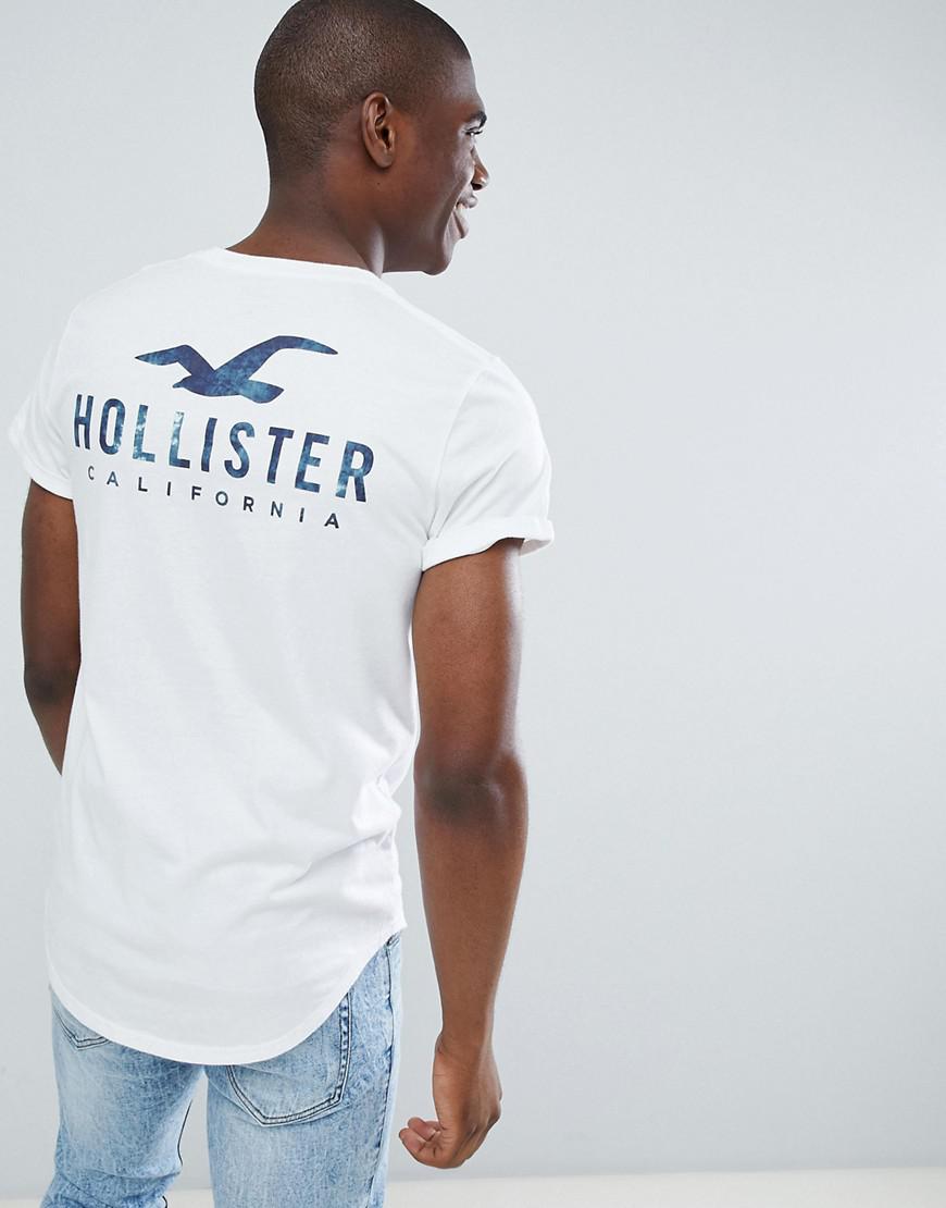 T-shirt Curved Hem In White for Men 