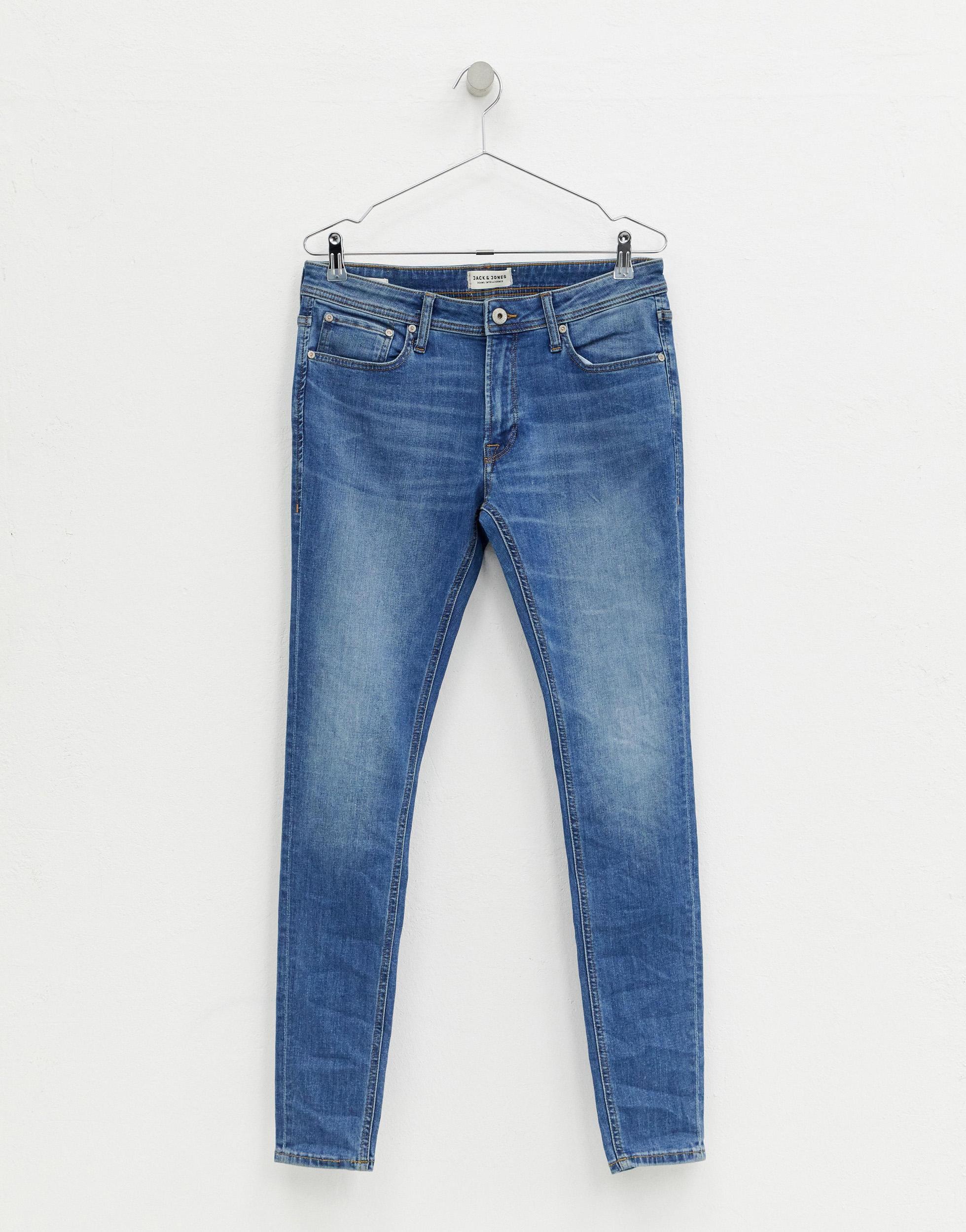 Jack & Jones Intelligence Tom Spray-on Skinny Fit Jeans in Blue for Men |  Lyst