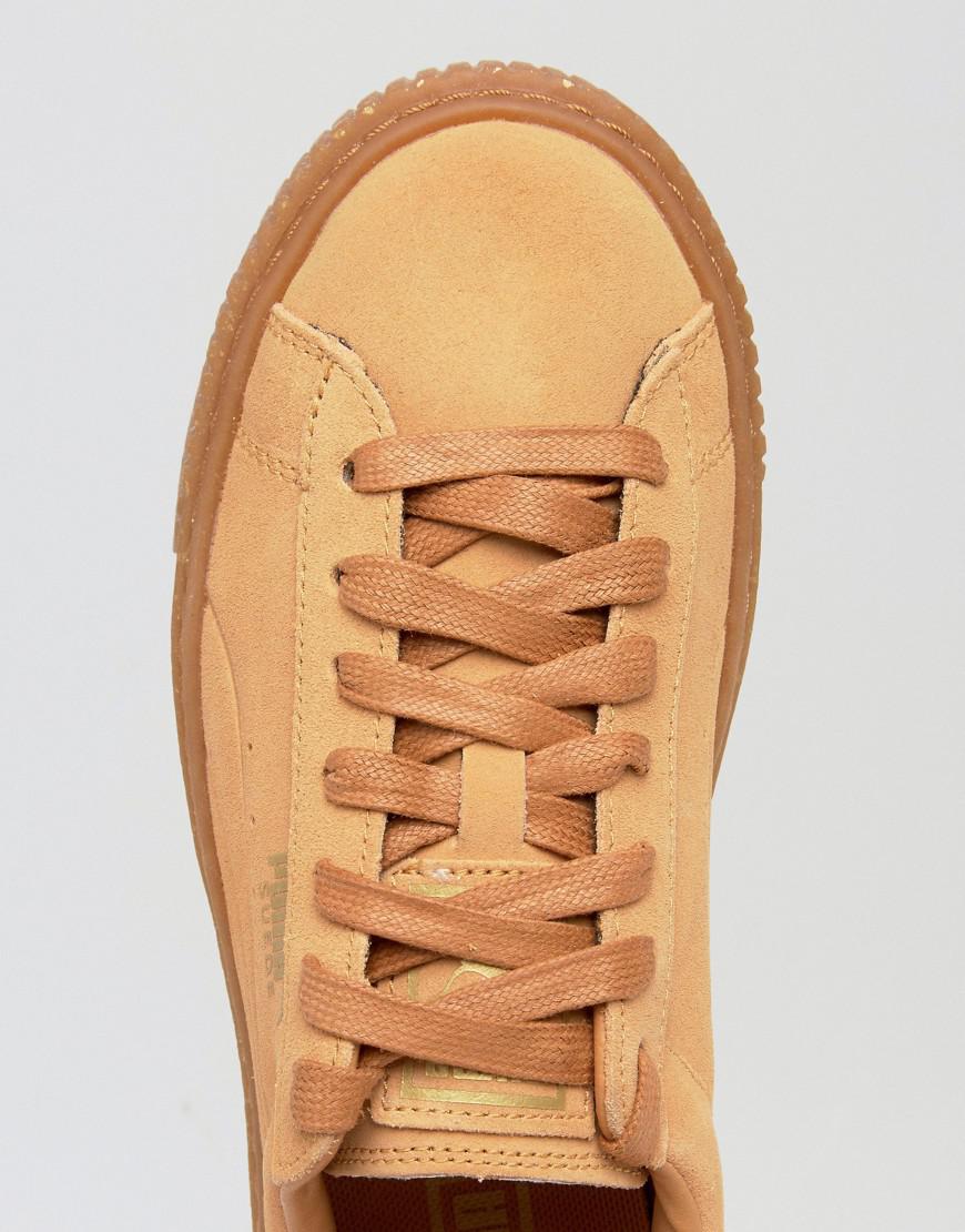 tan platform trainers