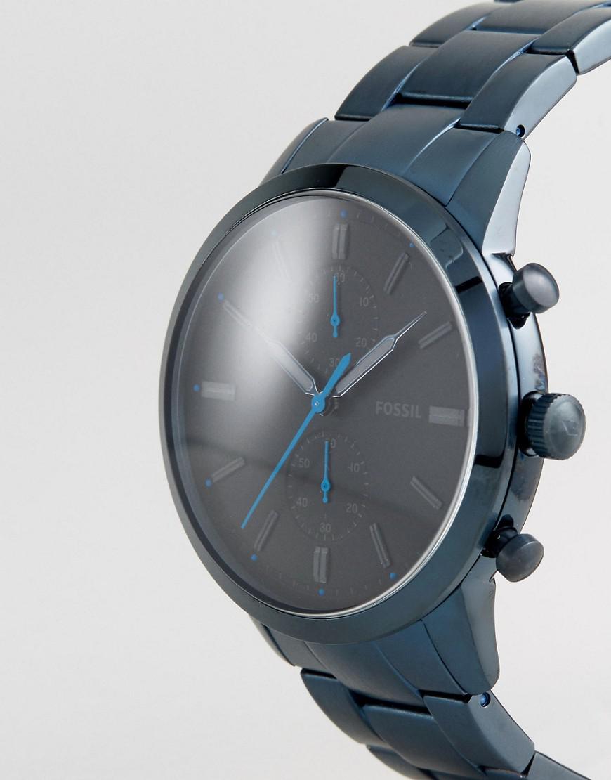 Fossil townsman store chronograph blue