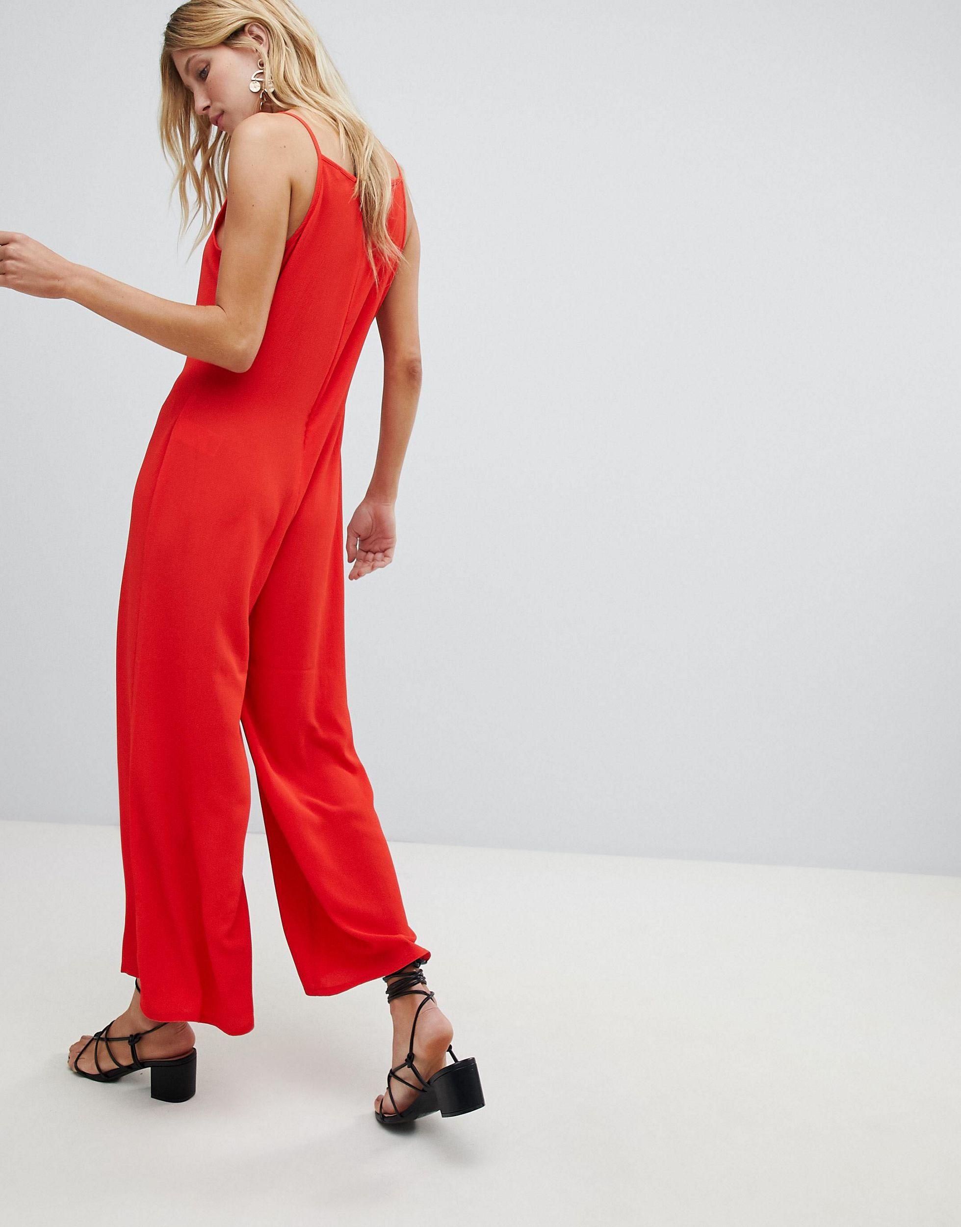 warehouse slash neck jumpsuit