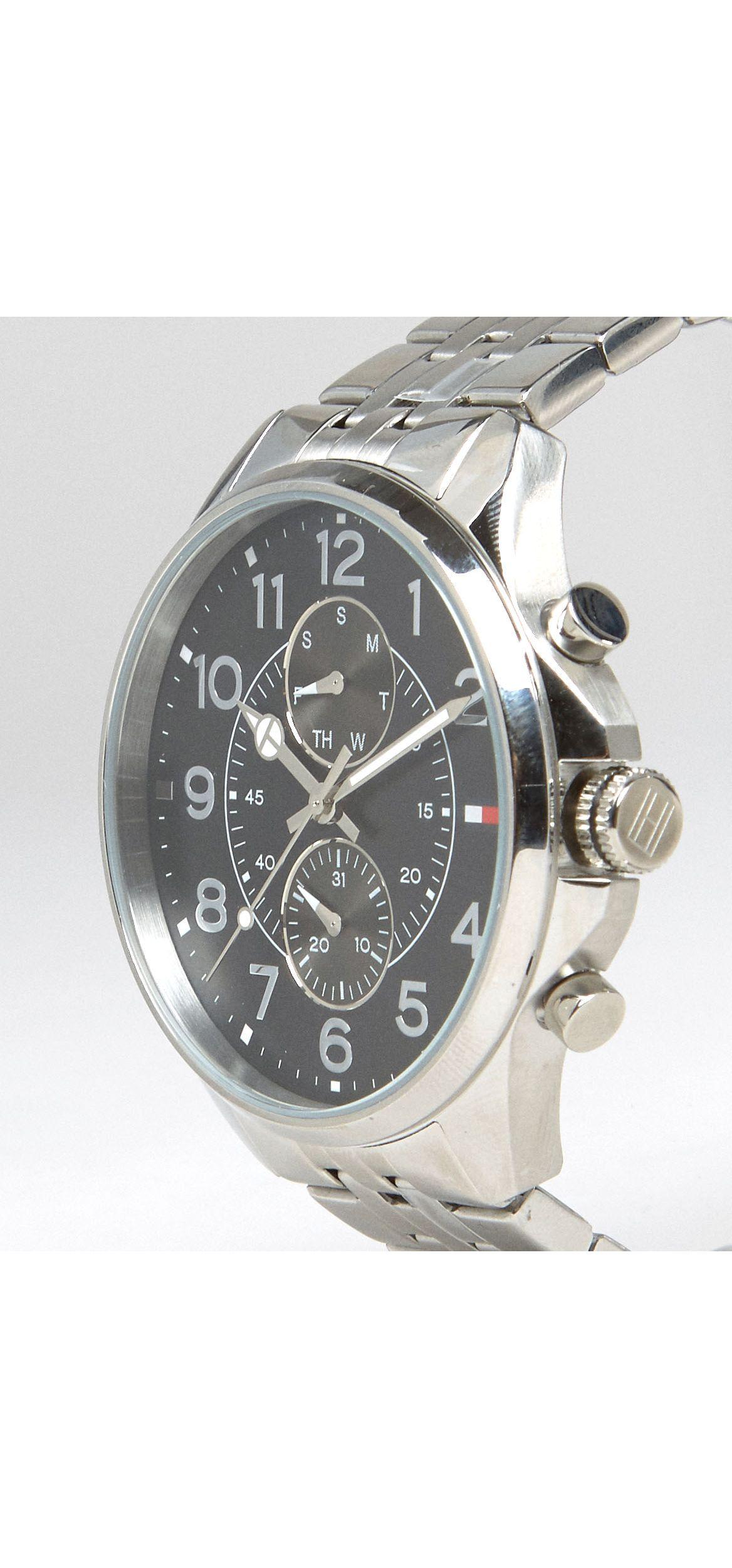 tommy hilfiger dean chronograph bracelet watch in stainless steel