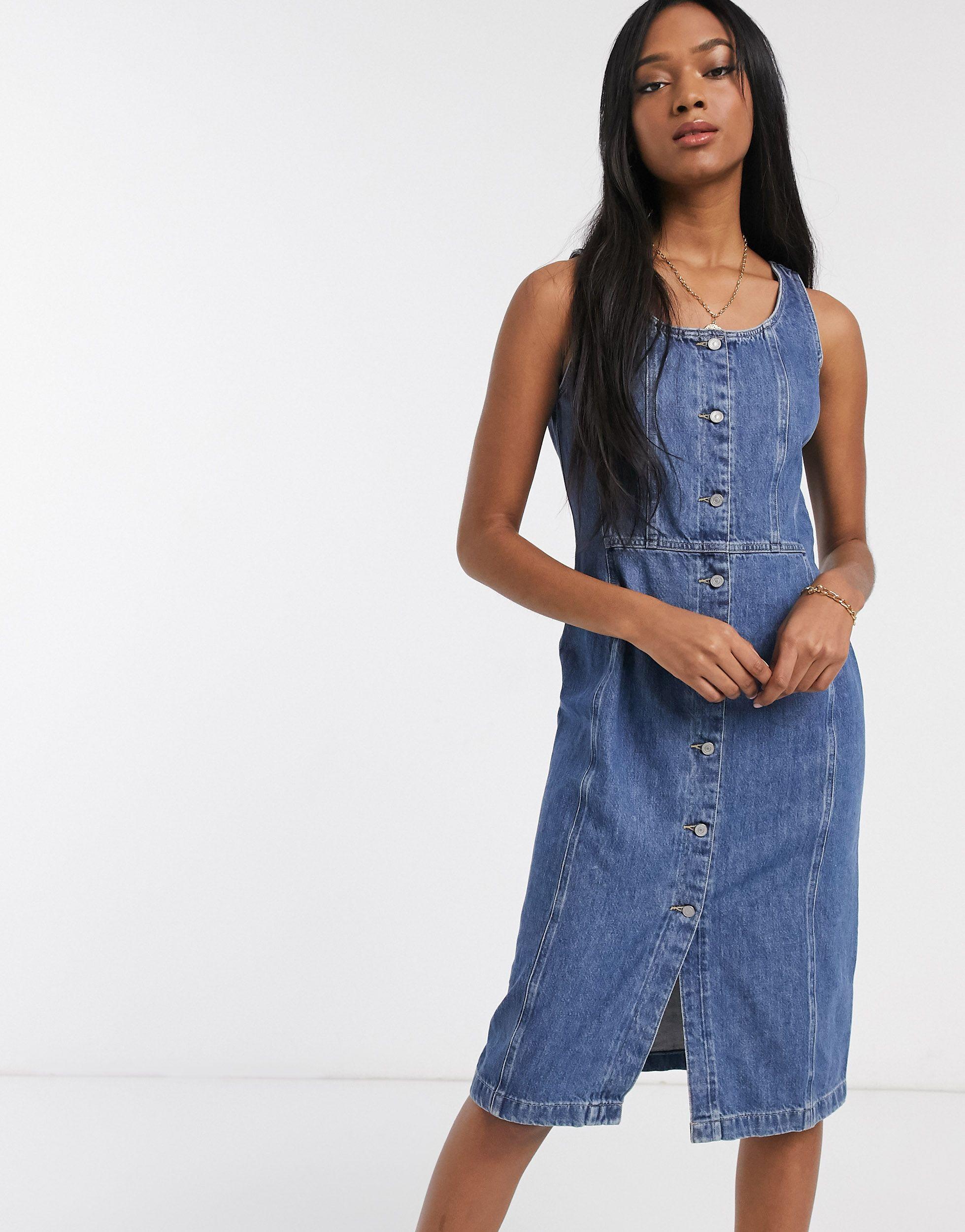 Levi's Denim Overgooier Met Knopen in het Blauw | Lyst NL