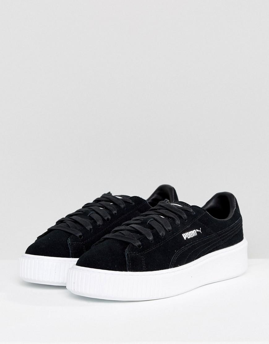 puma suede platform core black