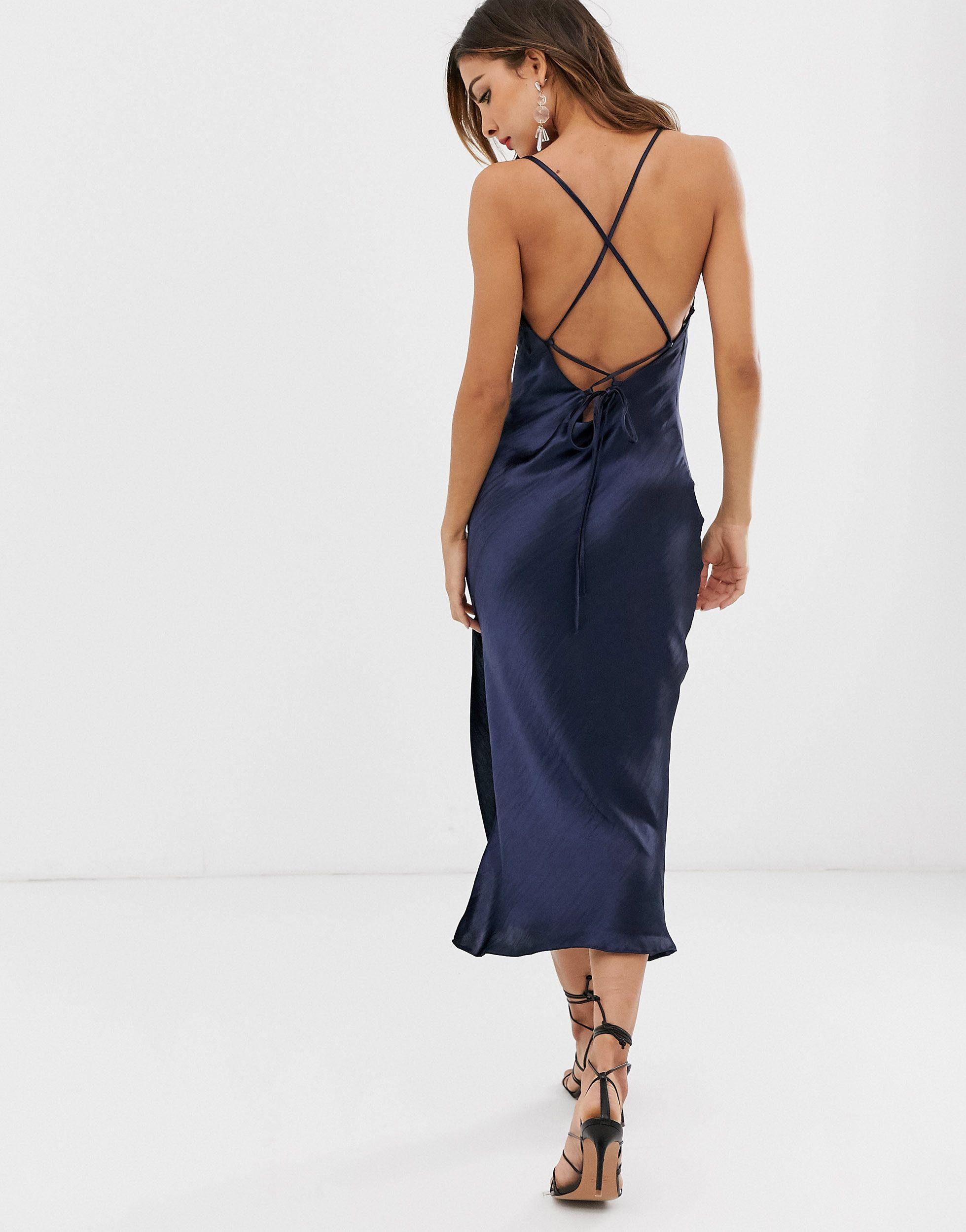 midi cami slip dress