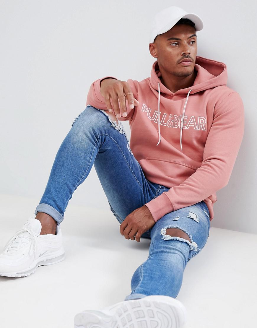 pull and bear hoodie pink