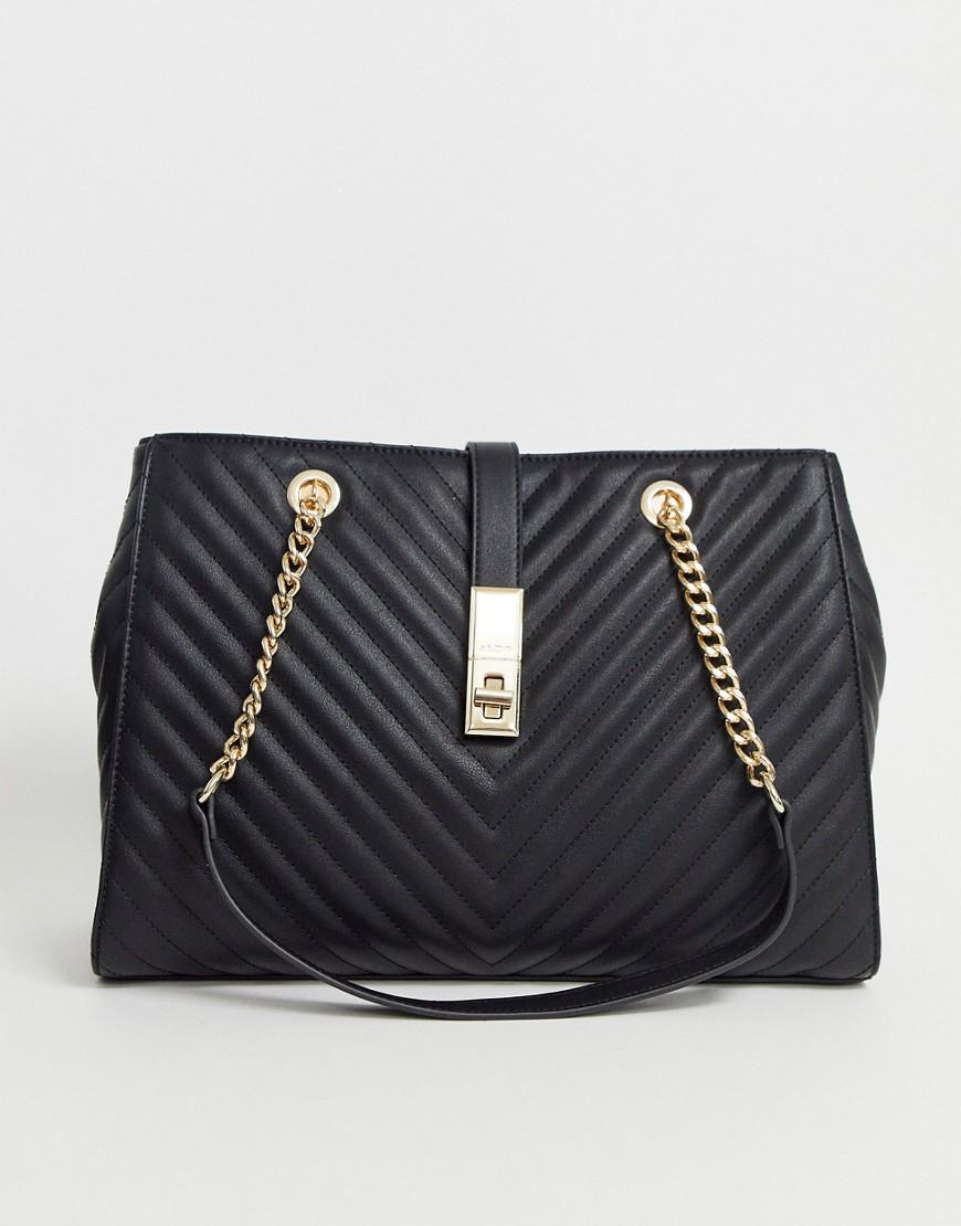 aldo quilted chain handbag