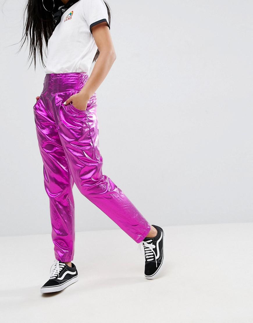 Summer Metallic High Waisted Peg Pants 