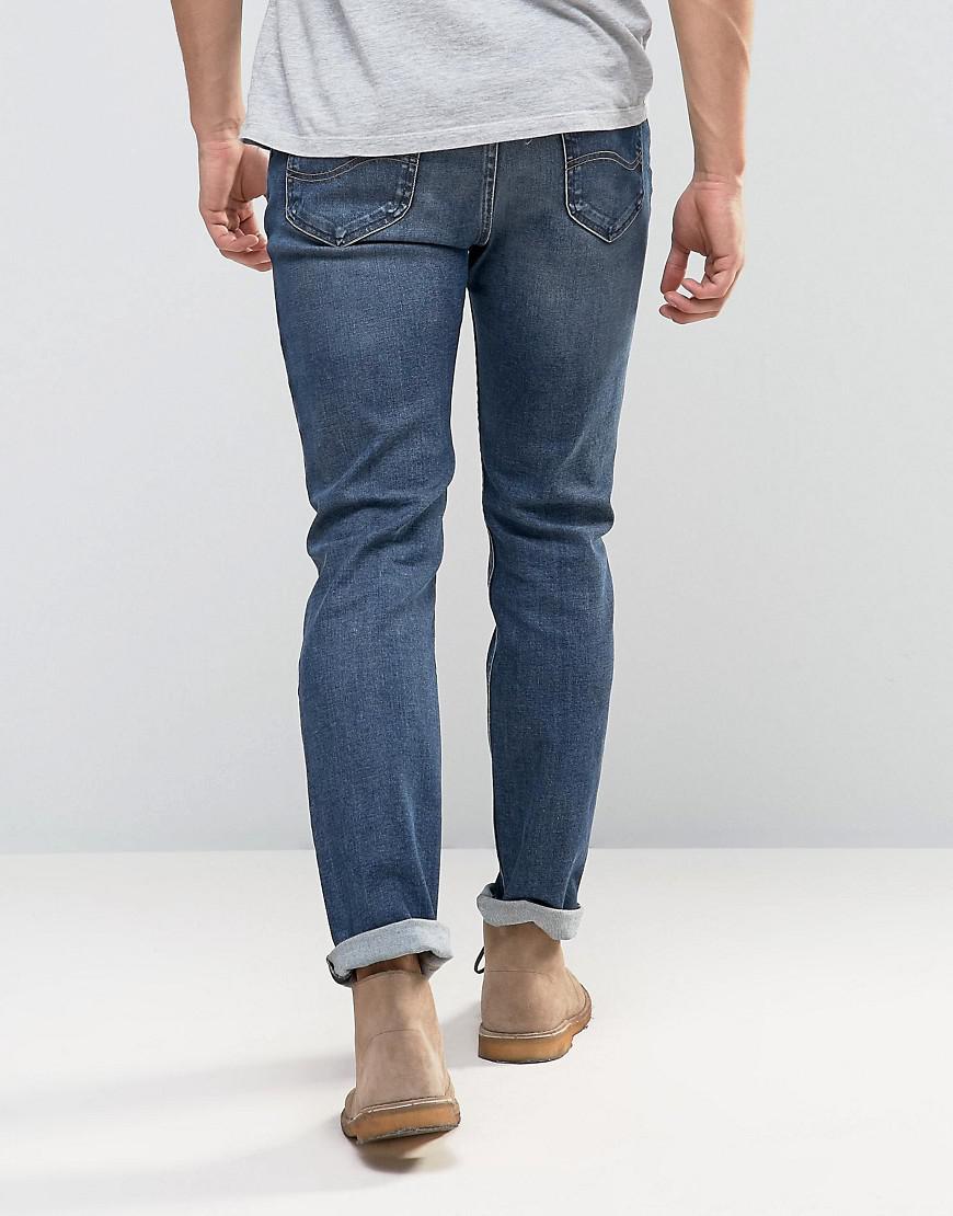 Lyst - Lee Jeans Jeans Rider Stretch Skinny Jeans In Blue Gloss in Blue ...