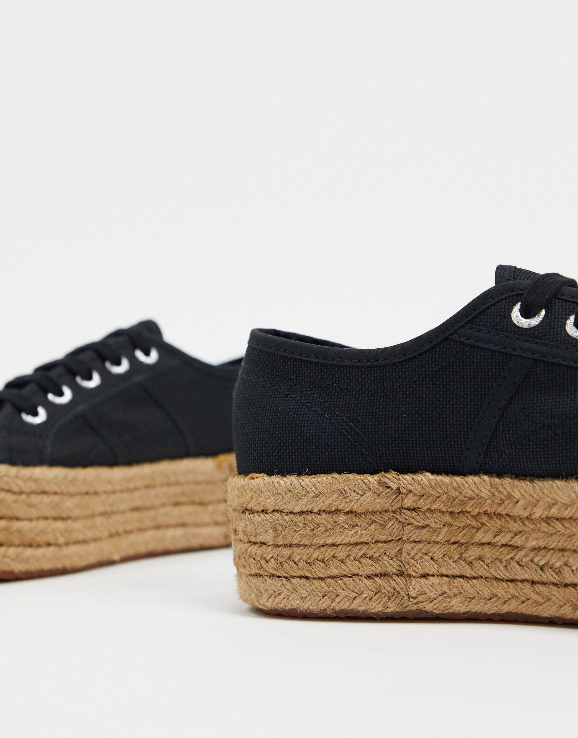 superga black espadrilles