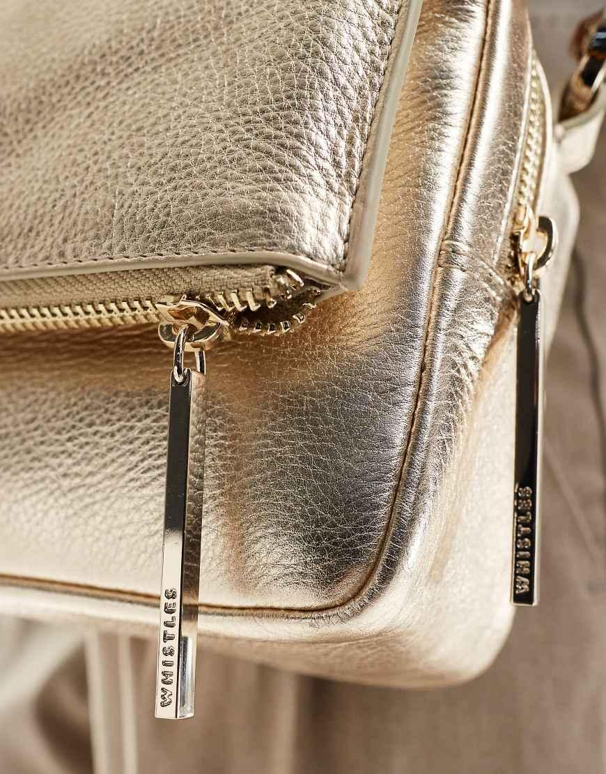 Whistles gold clutch best sale
