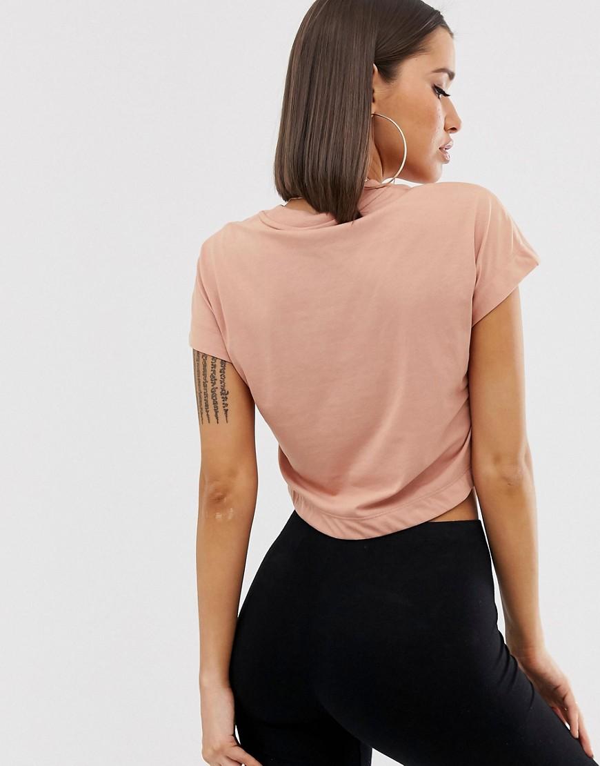 t shirt nike swoosh rose