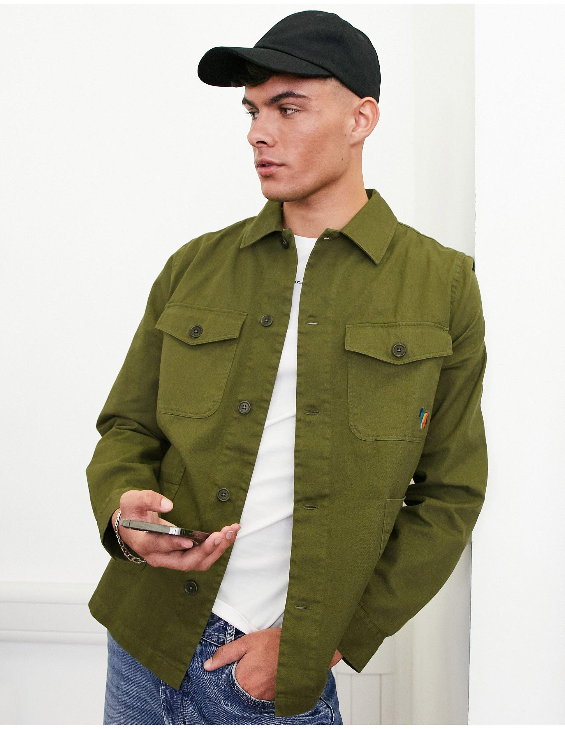PS by Paul Smith Pocket Overshirt in Green for Men | Lyst