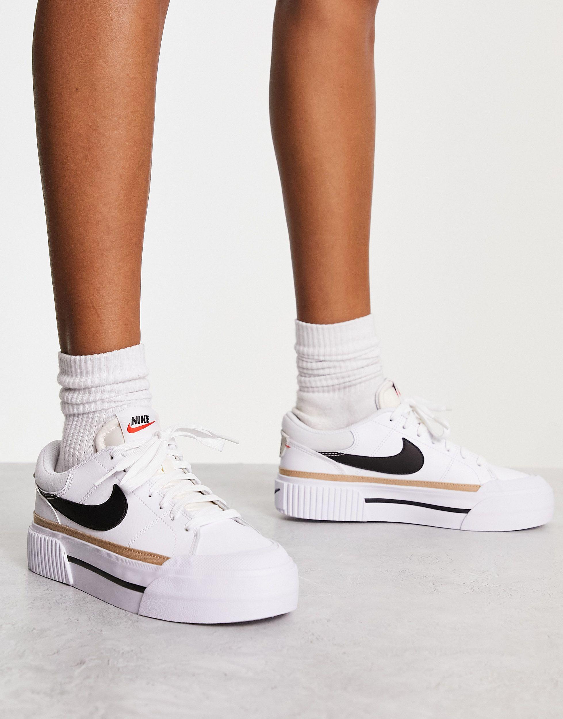 Nike Court Legacy Lift Sneakers in White Lyst Nike Court Legacy Lift Sneakers in White Lyst