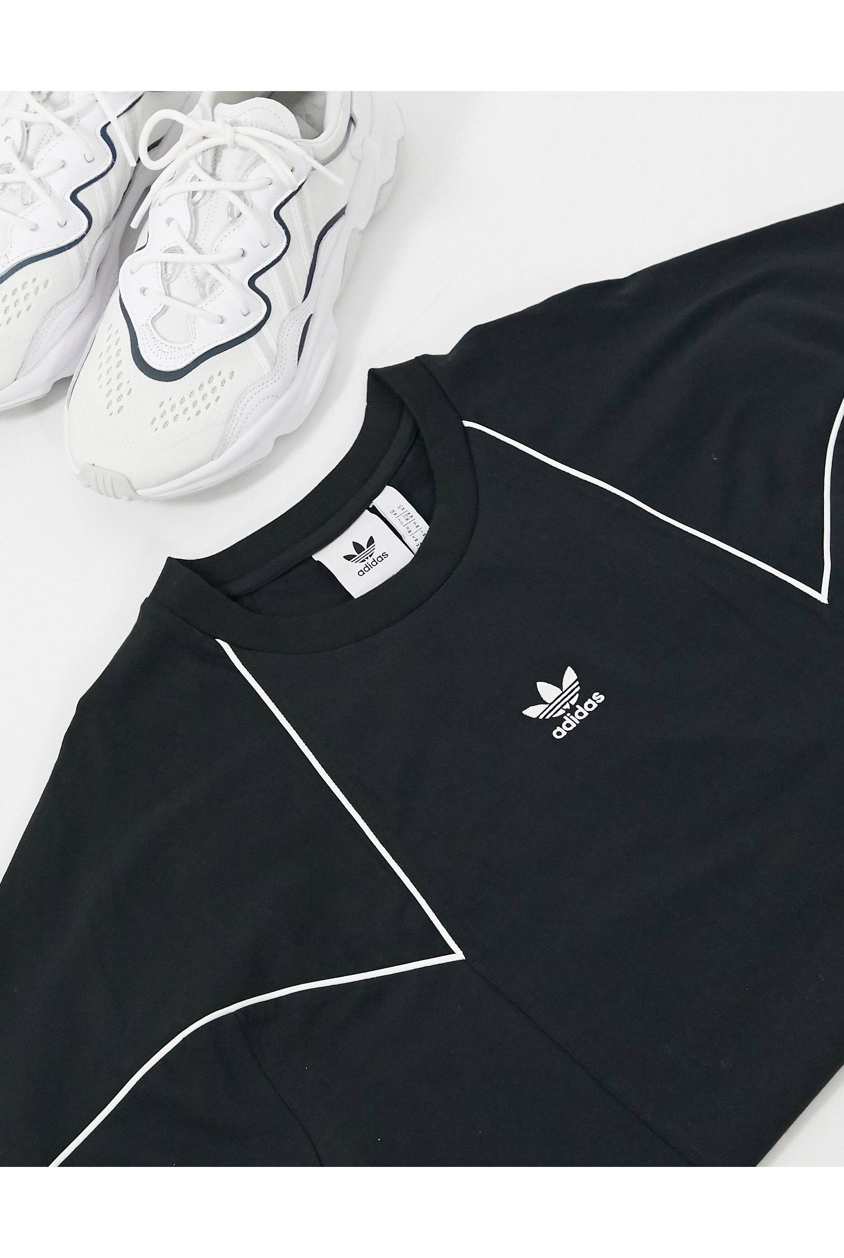 adidas originals t shirt black and white