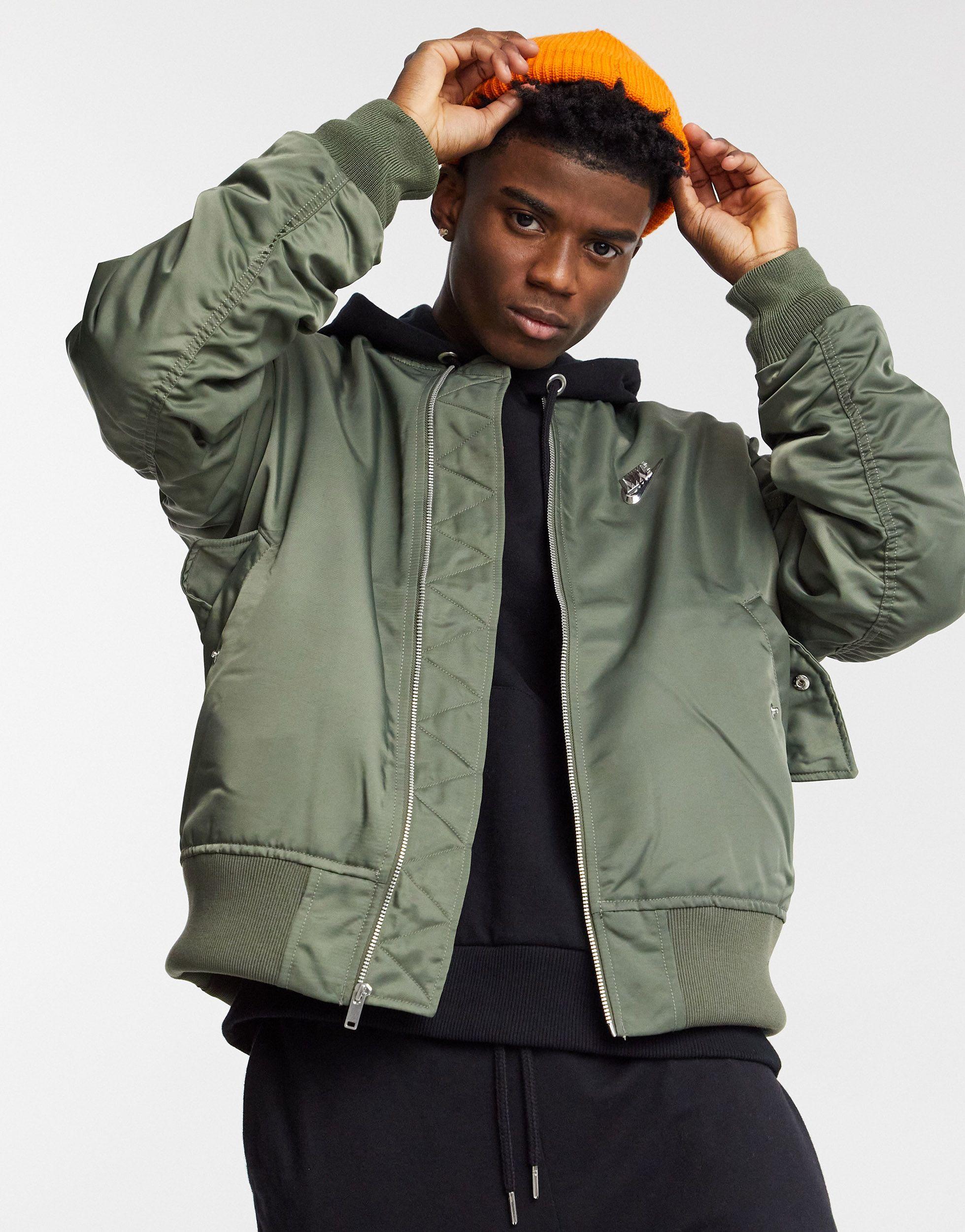 Nike Sport Punk Pack Bomber Jacket in Green for Men | Lyst Canada