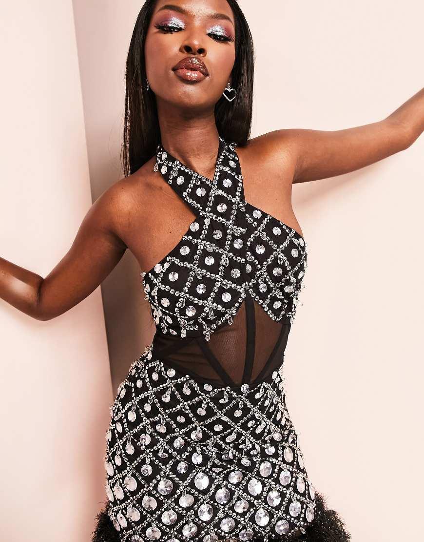 Vestidos Cortos Vestido Slip Bajo Cruzado Vestido Cruzado Asos